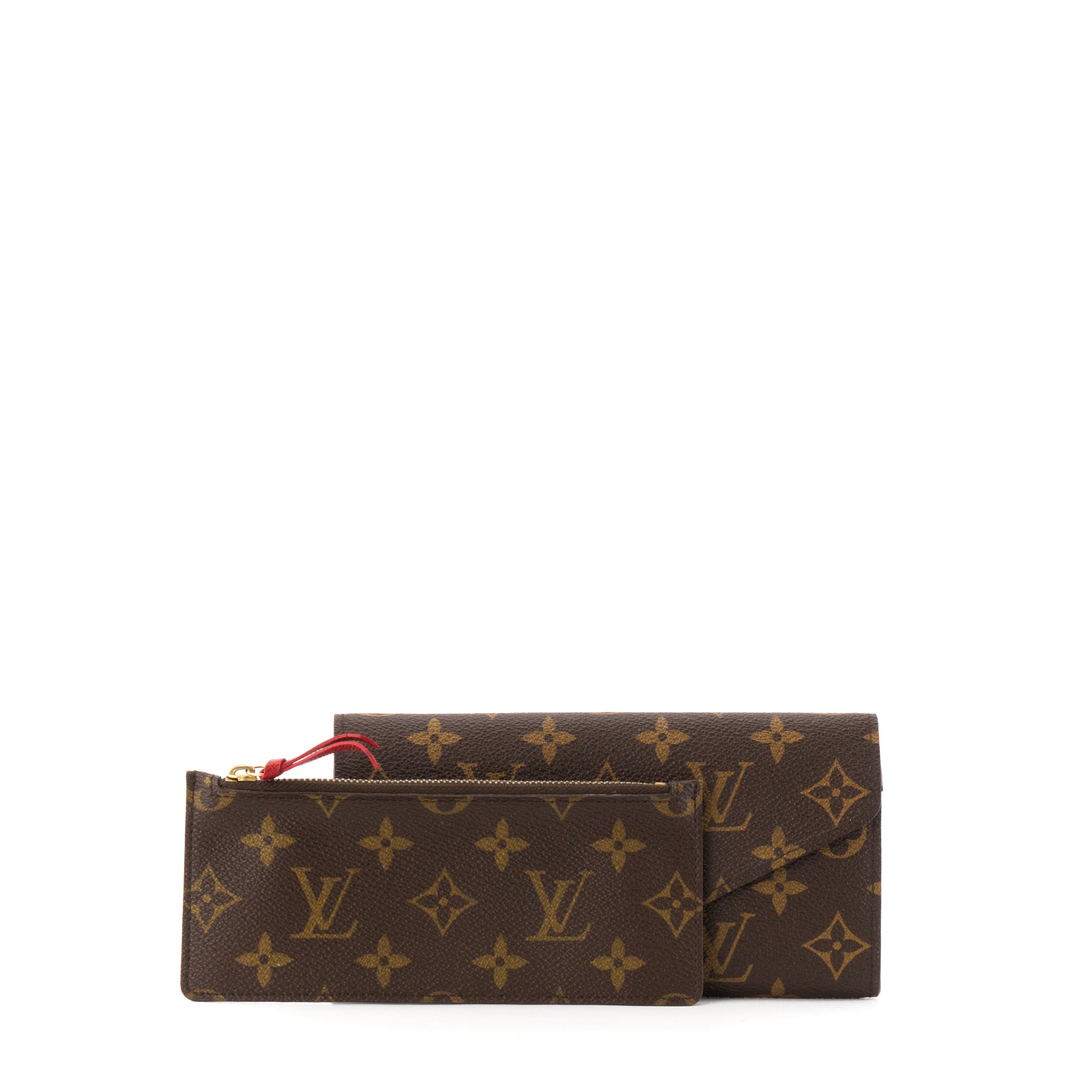 LOUIS VUITTON - Portefeuille Joséphine Louis Vuitton en toile monogrammée marron