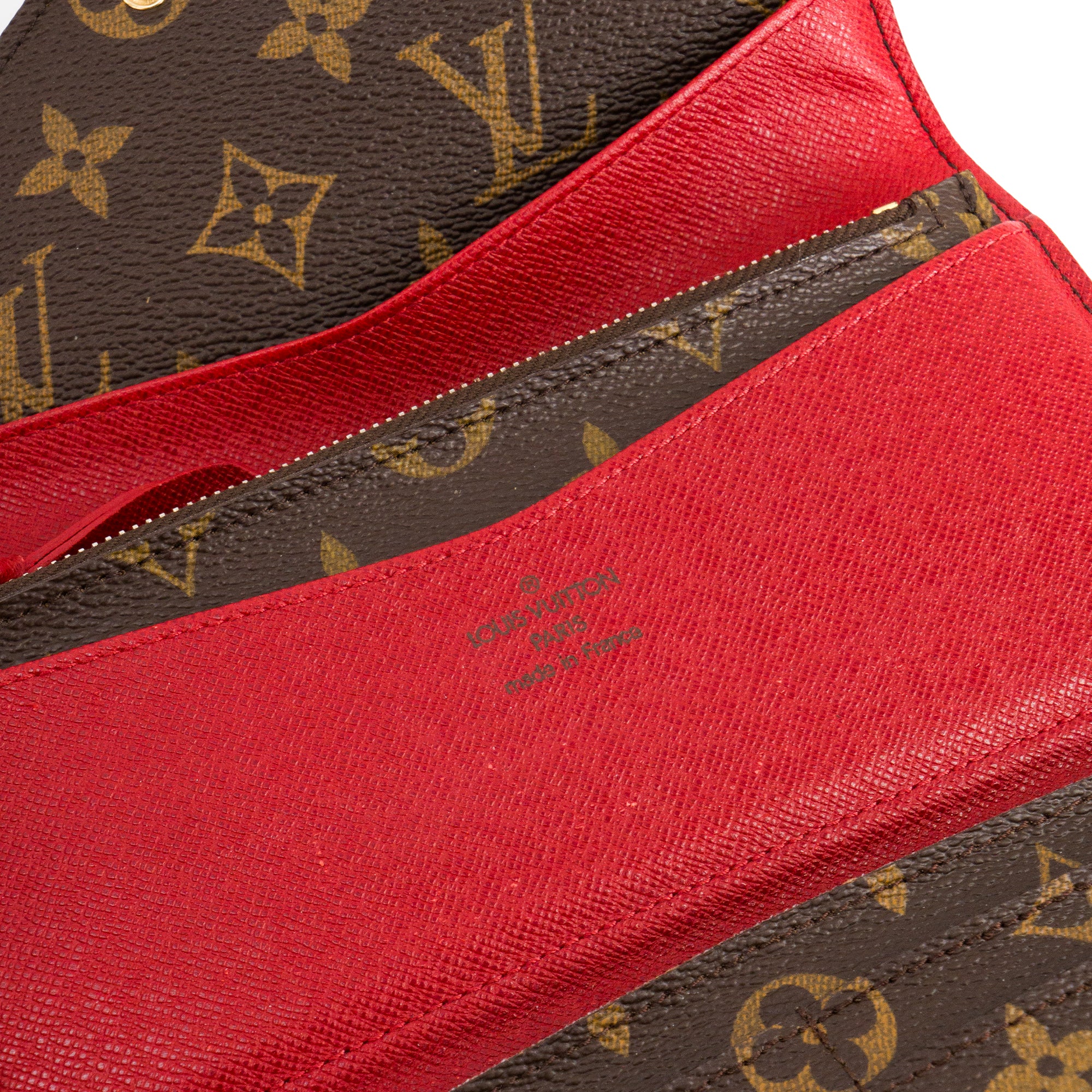 LOUIS VUITTON - Portefeuille Joséphine Louis Vuitton en toile monogrammée marron