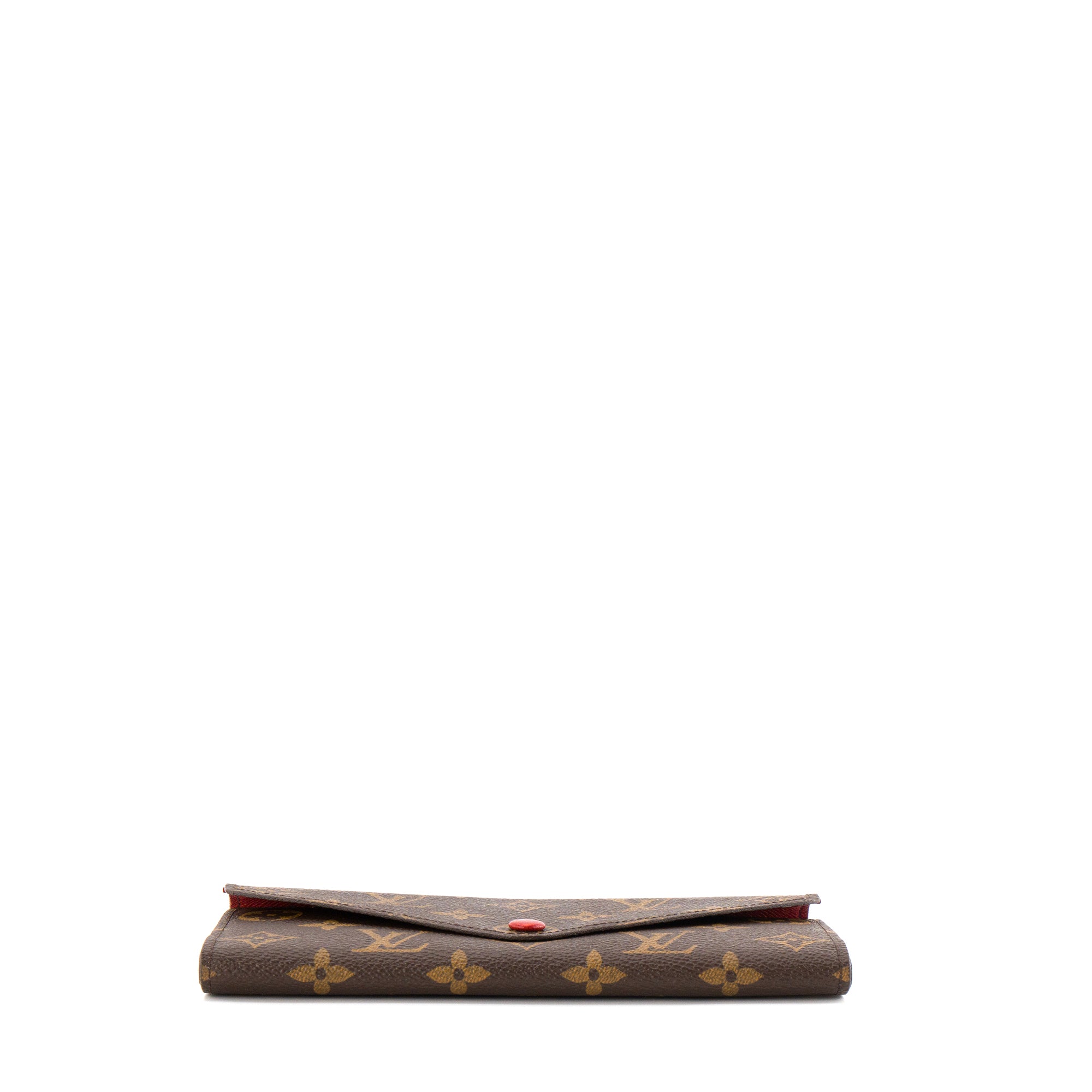 LOUIS VUITTON - Portefeuille Joséphine Louis Vuitton en toile monogrammée marron