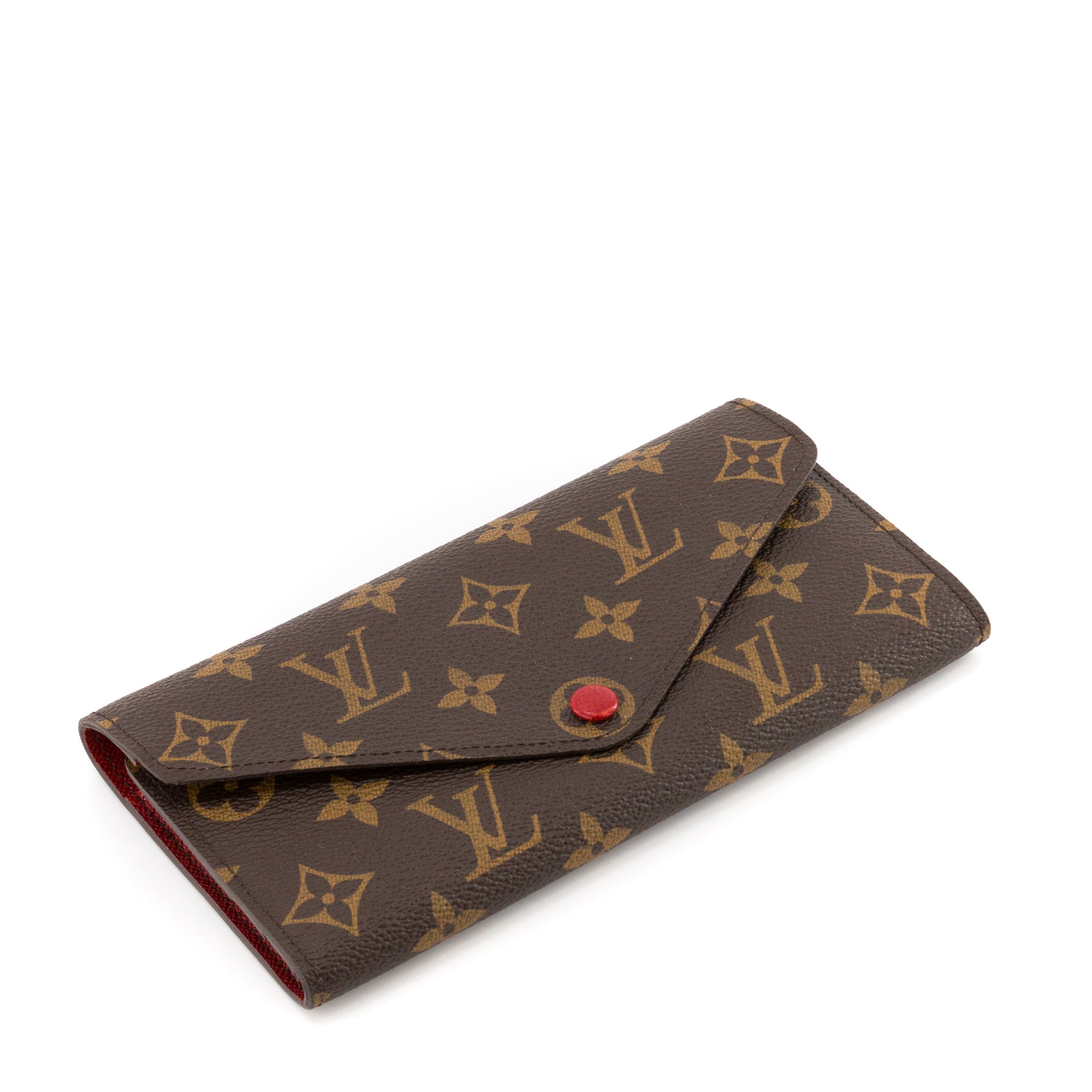 LOUIS VUITTON - Portefeuille Joséphine Louis Vuitton en toile monogrammée marron