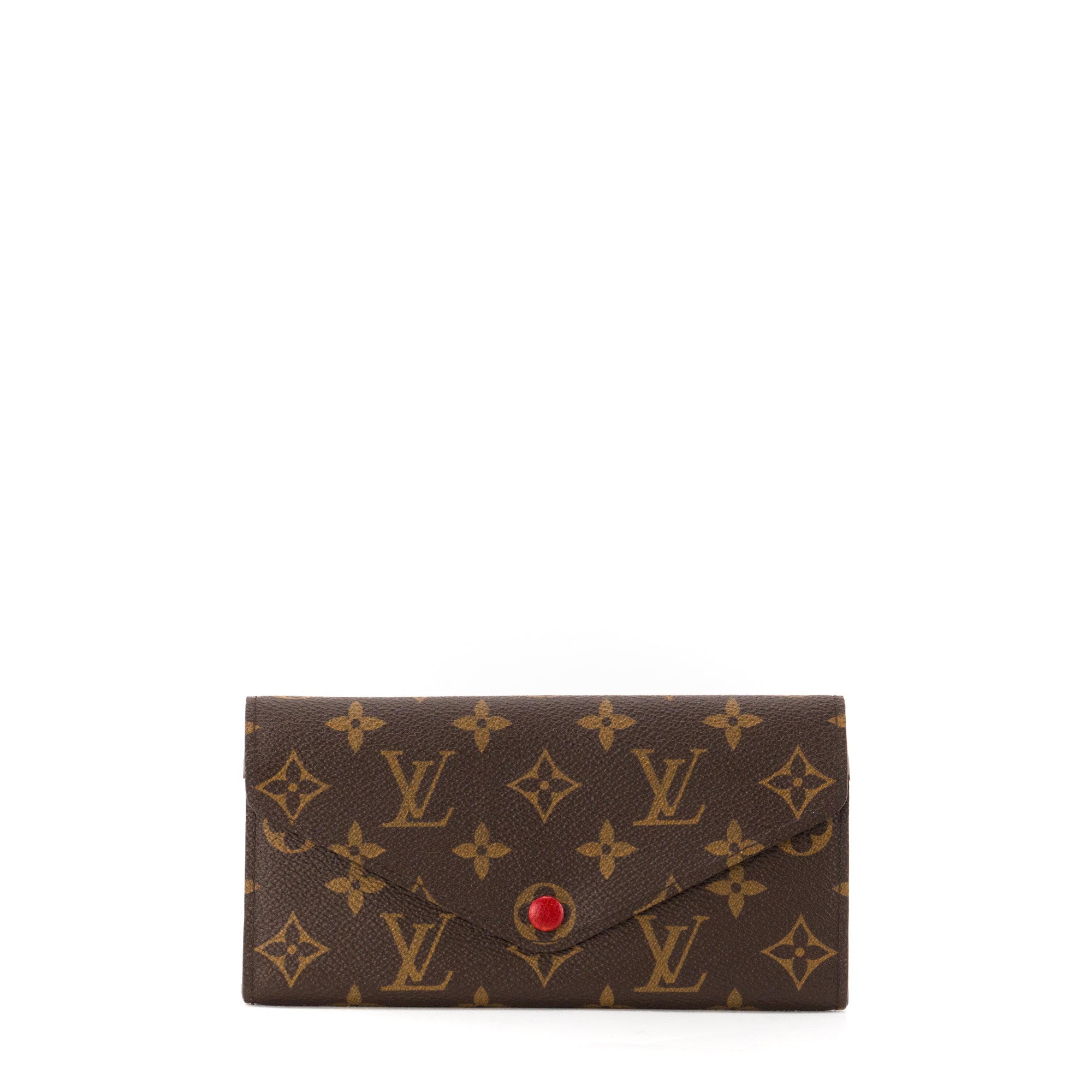 LOUIS VUITTON - Portefeuille Joséphine Louis Vuitton en toile monogrammée marron