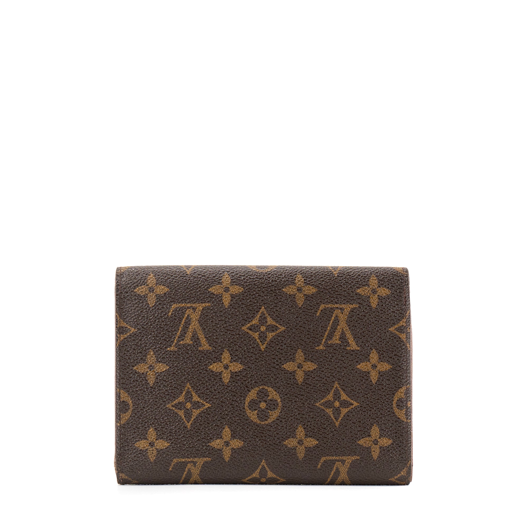 LOUIS VUITTON - Portefeuille Louis Vuitton en toile monogrammée marron vintage