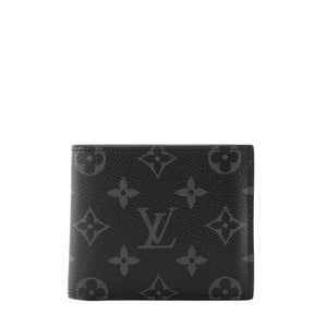 LOUIS VUITTON - Portefeuille Multiple Louis Vuitton en toile enduite monogrammée éclipse