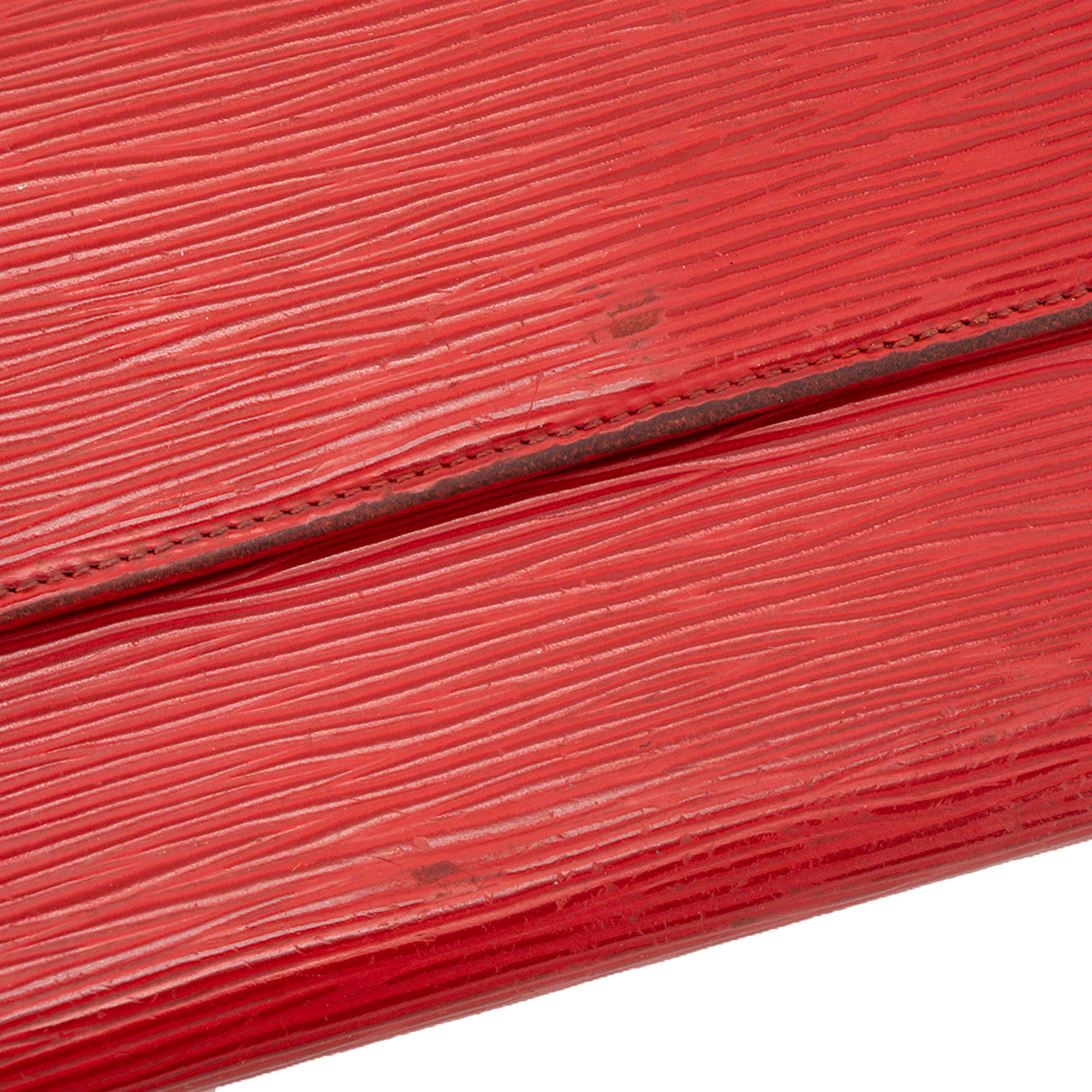 LOUIS VUITTON - Portefeuille Sarah Louis Vuitton en cuir épi rouge