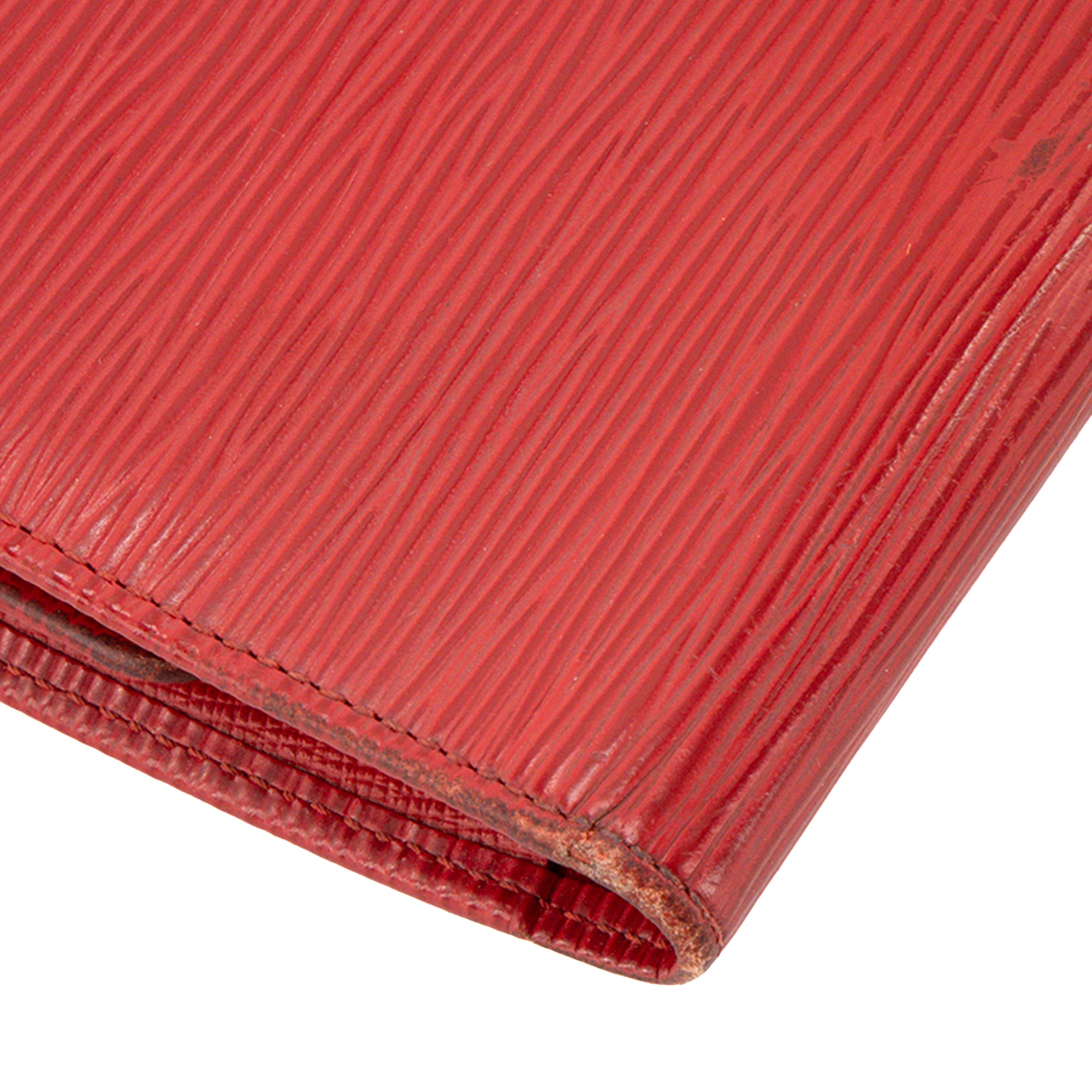 LOUIS VUITTON - Portefeuille Sarah Louis Vuitton en cuir épi rouge