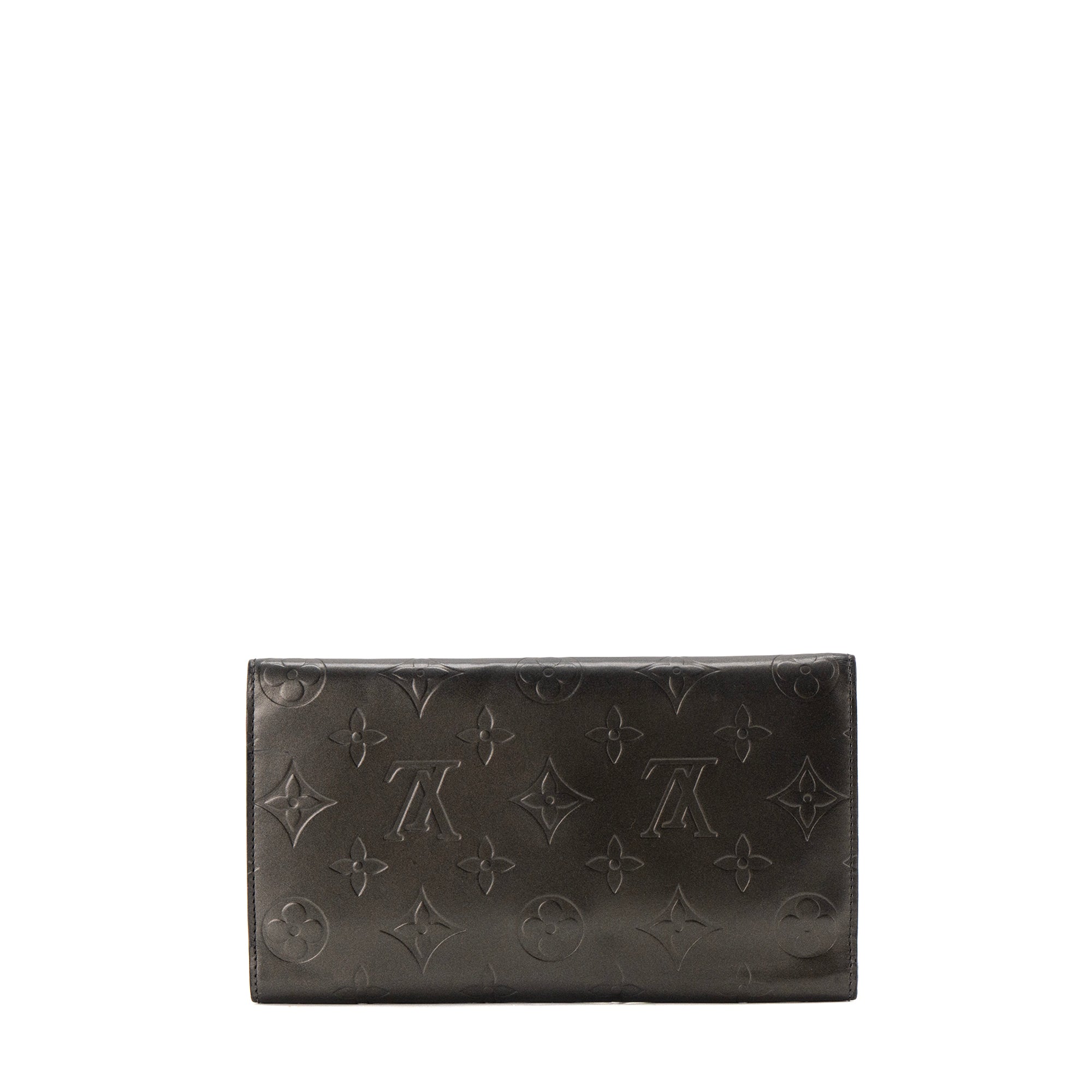 LOUIS VUITTON - Silver Iridescent Embossed Patent Leather Wallet