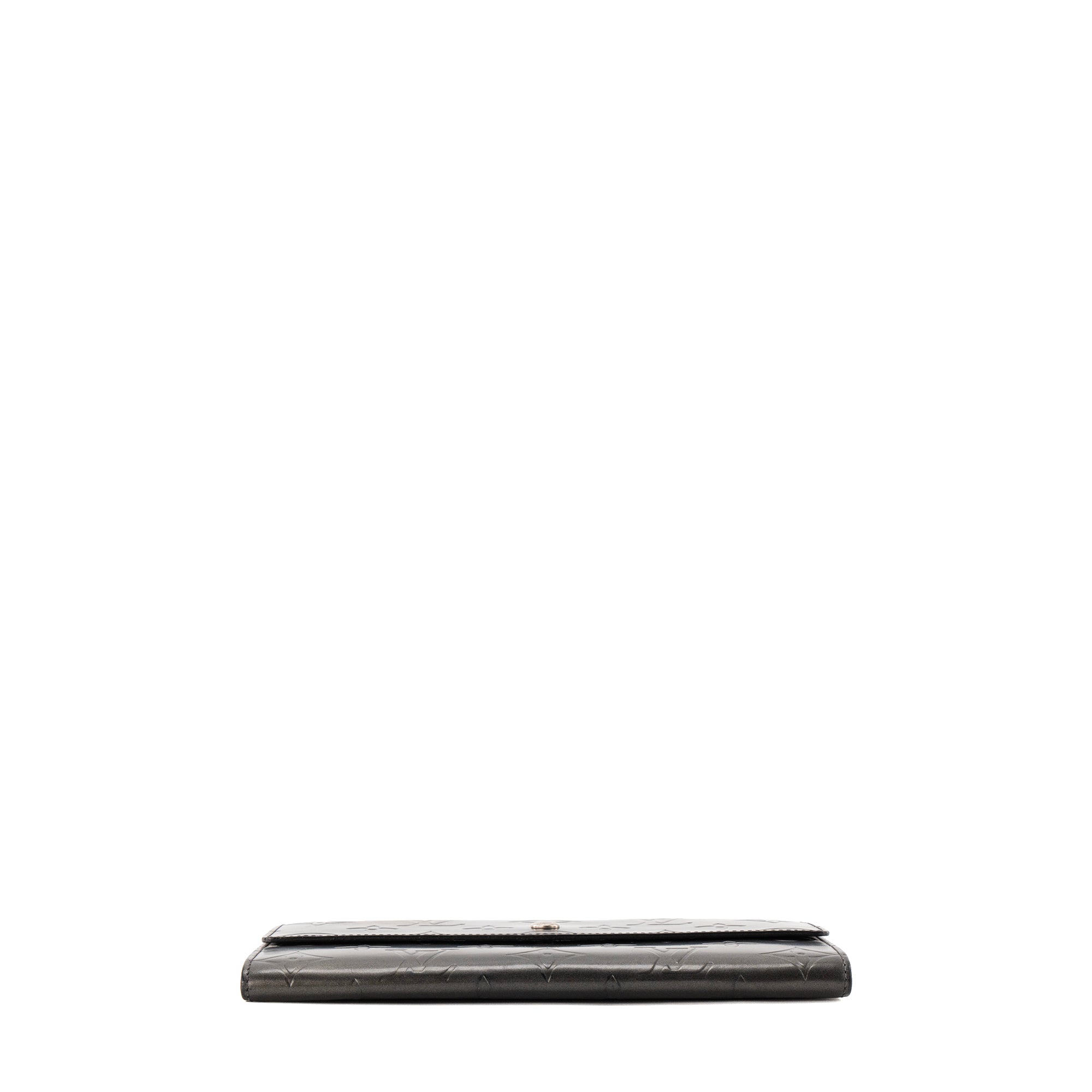 LOUIS VUITTON - Silver Iridescent Embossed Patent Leather Wallet