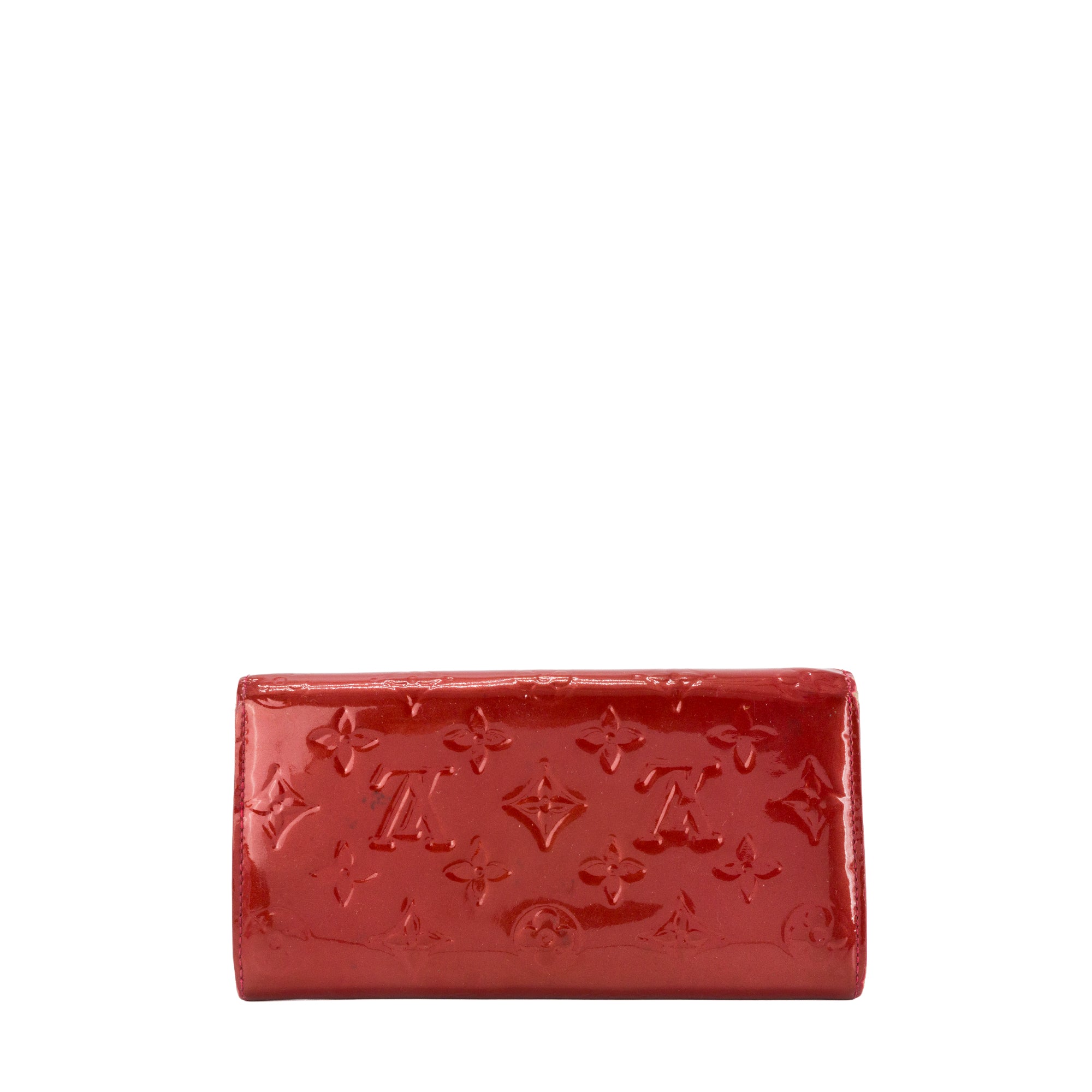 LOUIS VUITTON - Portefeuille Sarah Louis Vuitton en cuir verni rouge