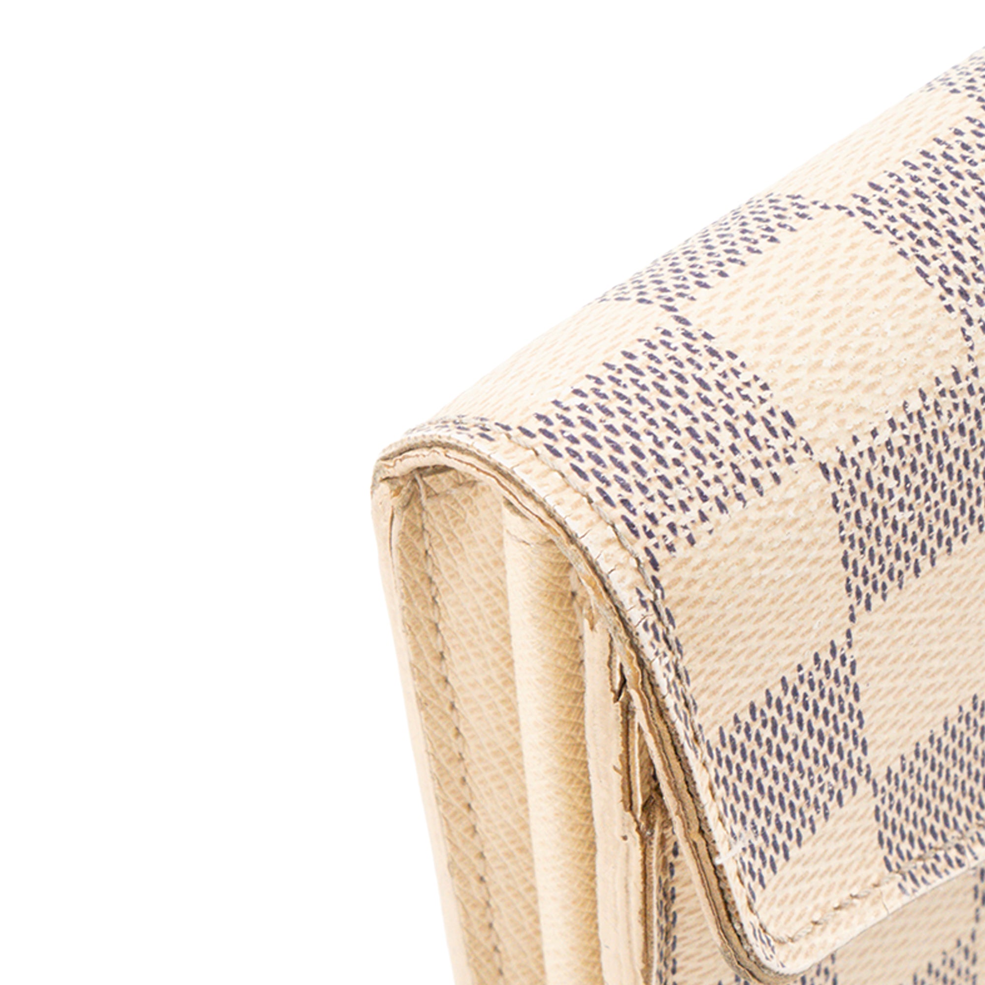 LOUIS VUITTON - Portefeuille Sarah Louis Vuitton en toile damier azur
