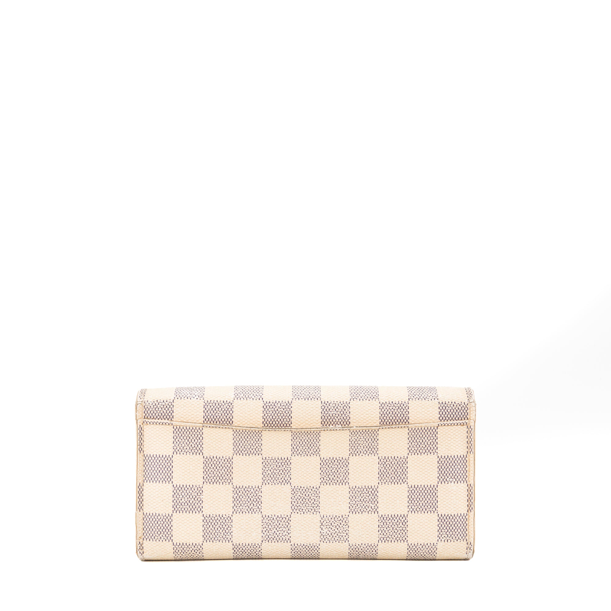 LOUIS VUITTON - Portefeuille Sarah Louis Vuitton en toile damier azur