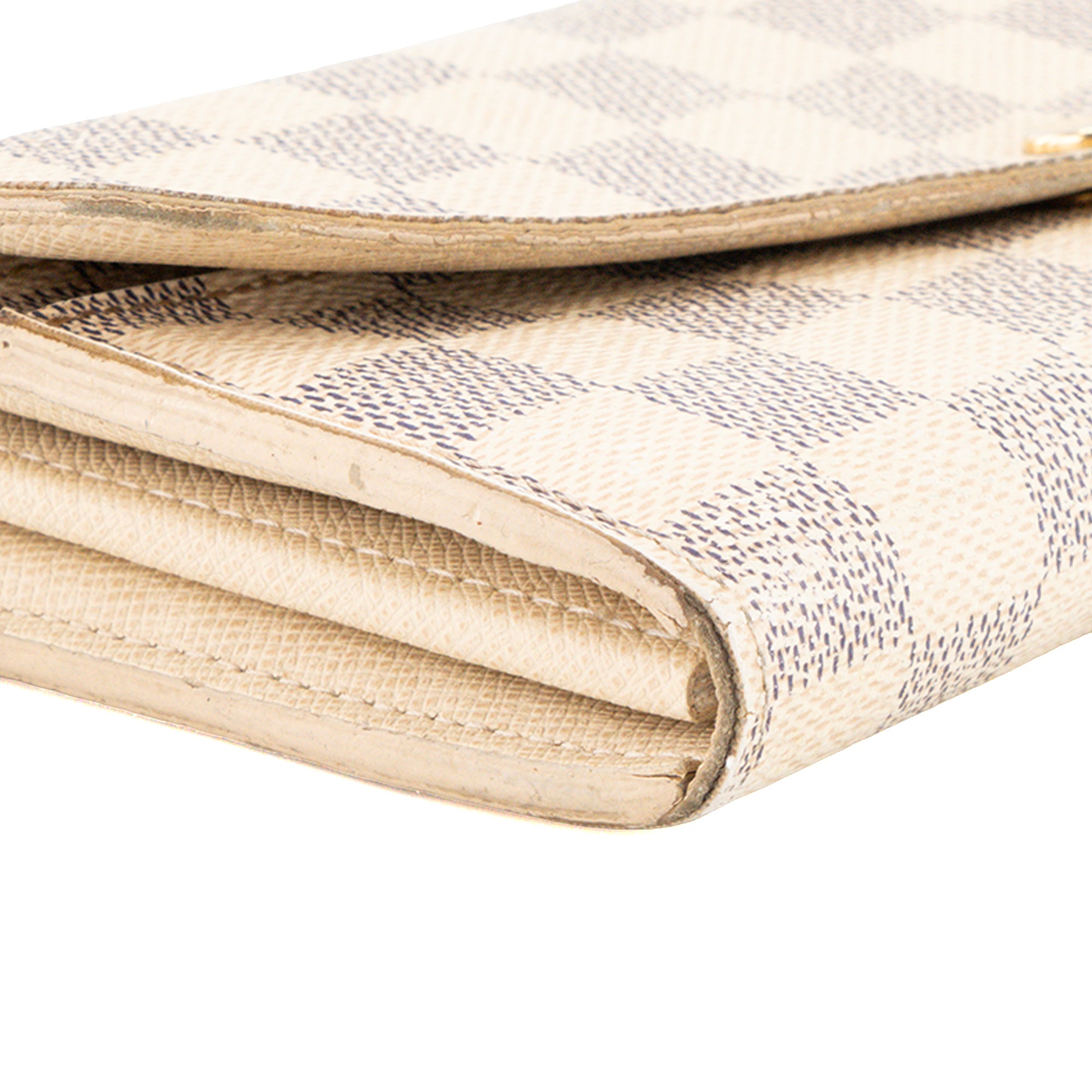 LOUIS VUITTON - Portefeuille Sarah Louis Vuitton en toile damier azur