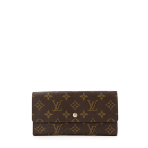 LOUIS VUITTON - Portefeuille Sarah Louis Vuitton en toile enduite monogrammée vintage