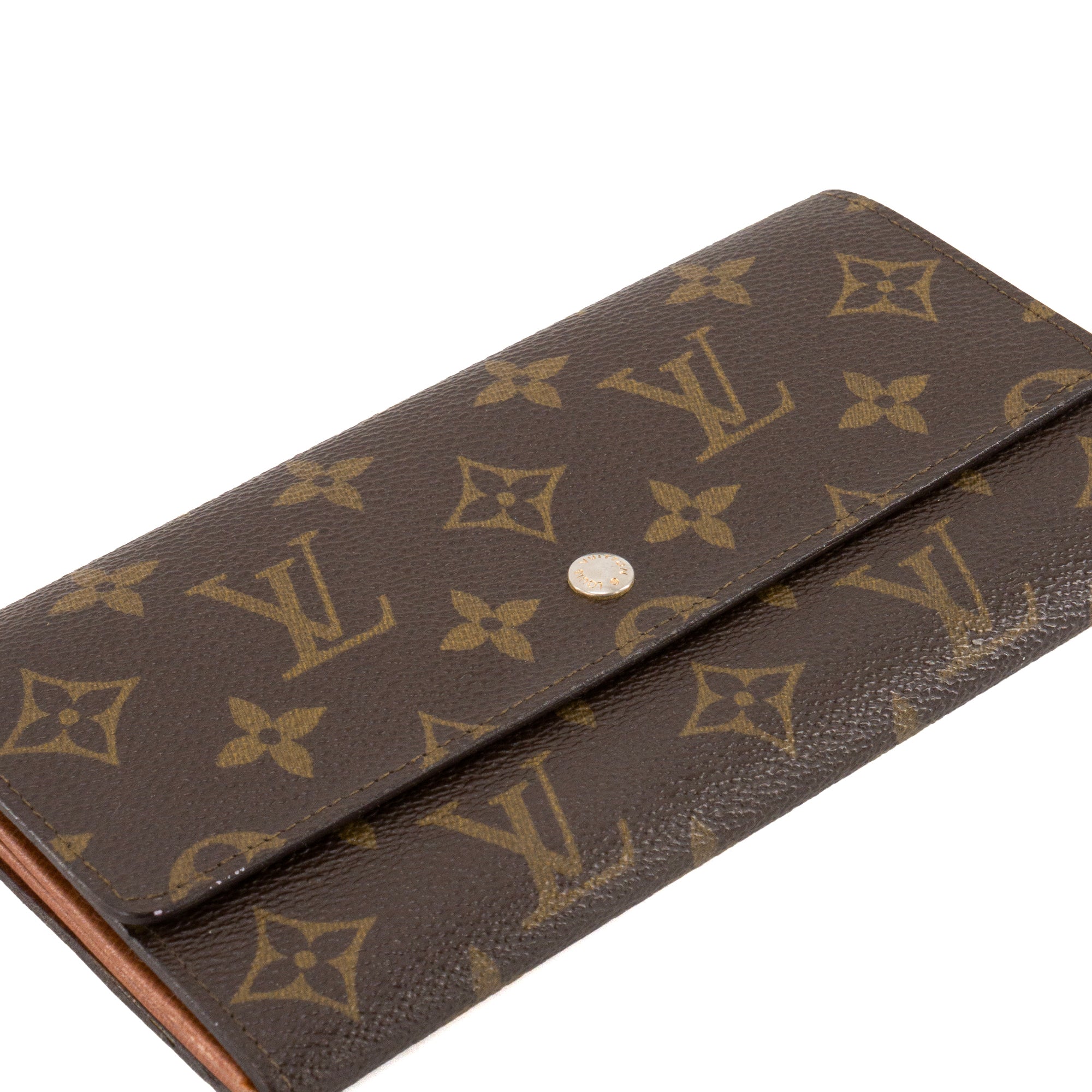 LOUIS VUITTON - Portefeuille Sarah Louis Vuitton en toile enduite monogrammée vintage