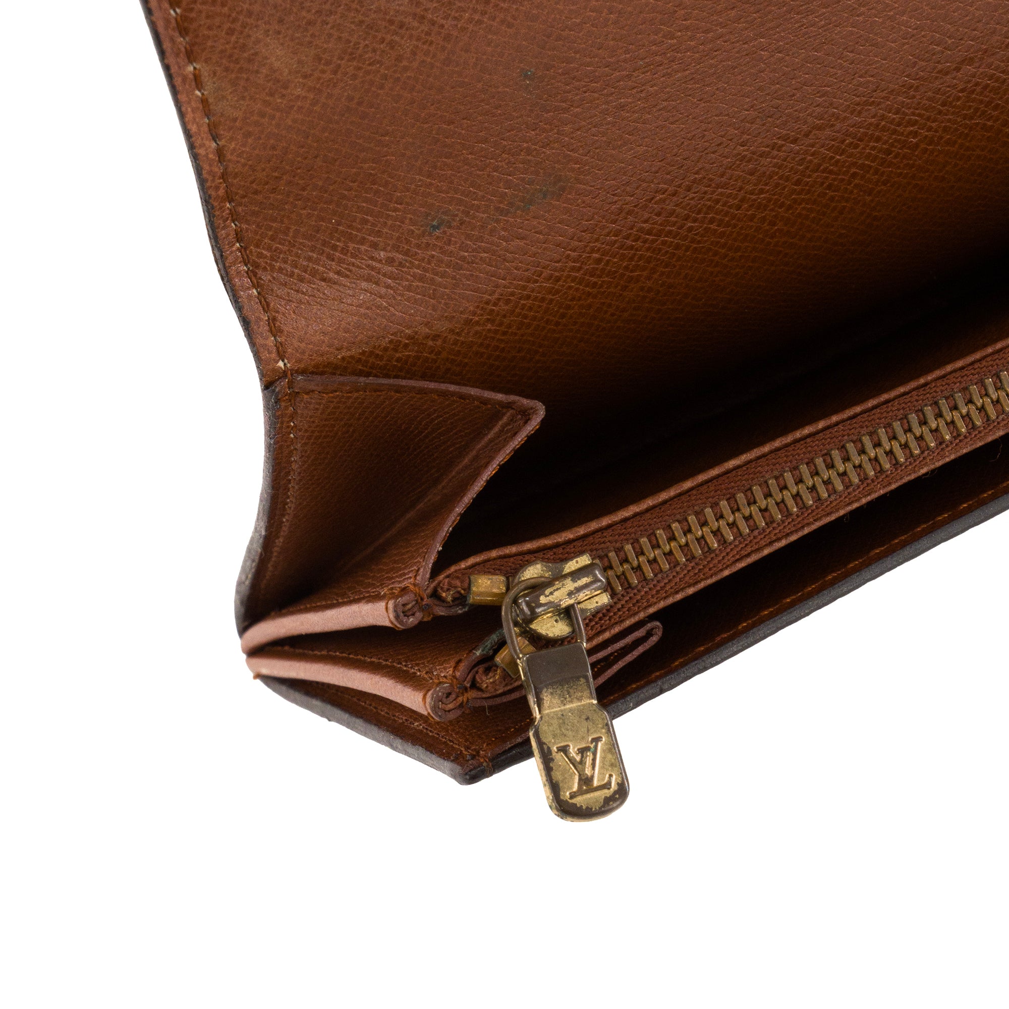 LOUIS VUITTON - Portefeuille Sarah Louis Vuitton en toile enduite monogrammée vintage