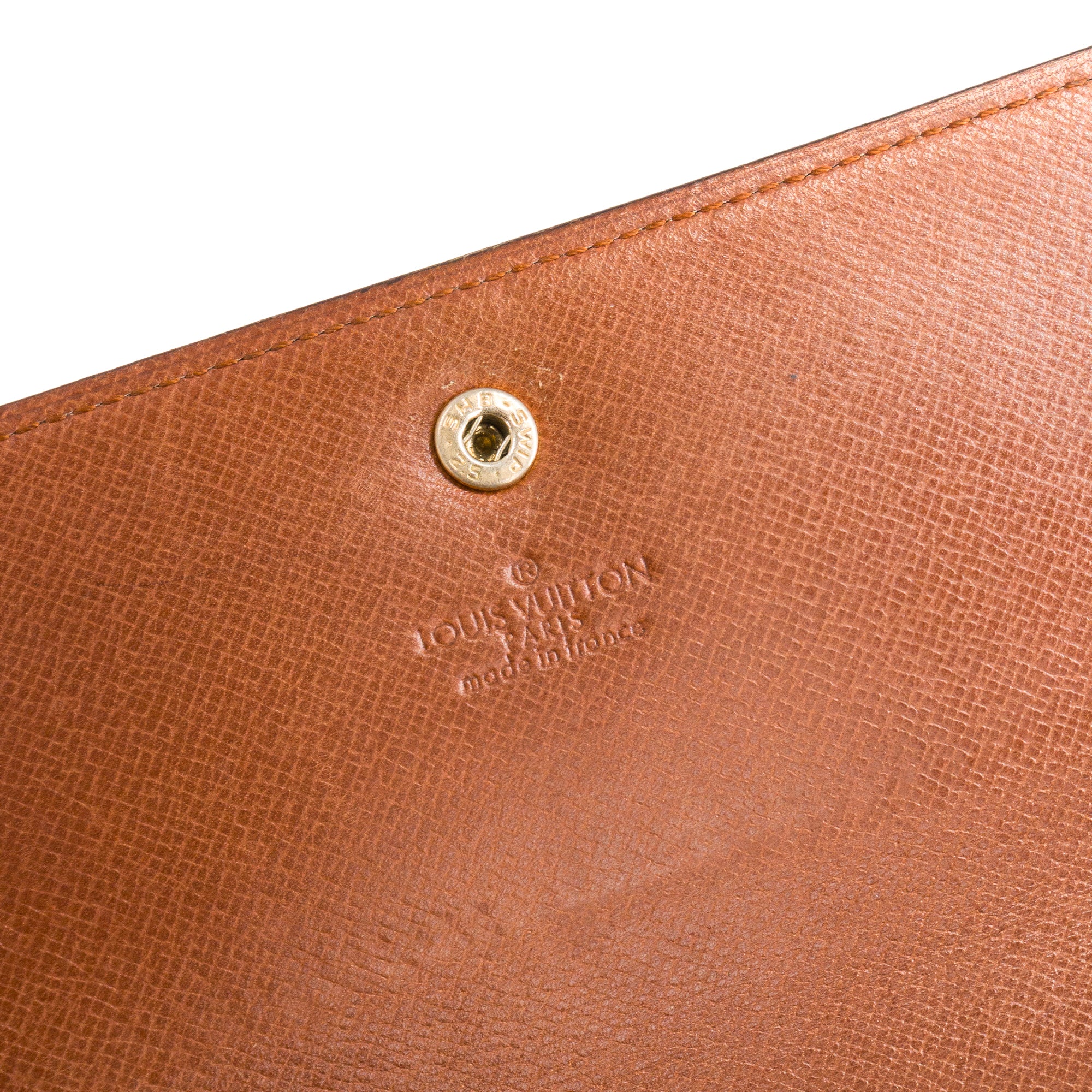 LOUIS VUITTON - Portefeuille Sarah Louis Vuitton en toile enduite monogrammée vintage
