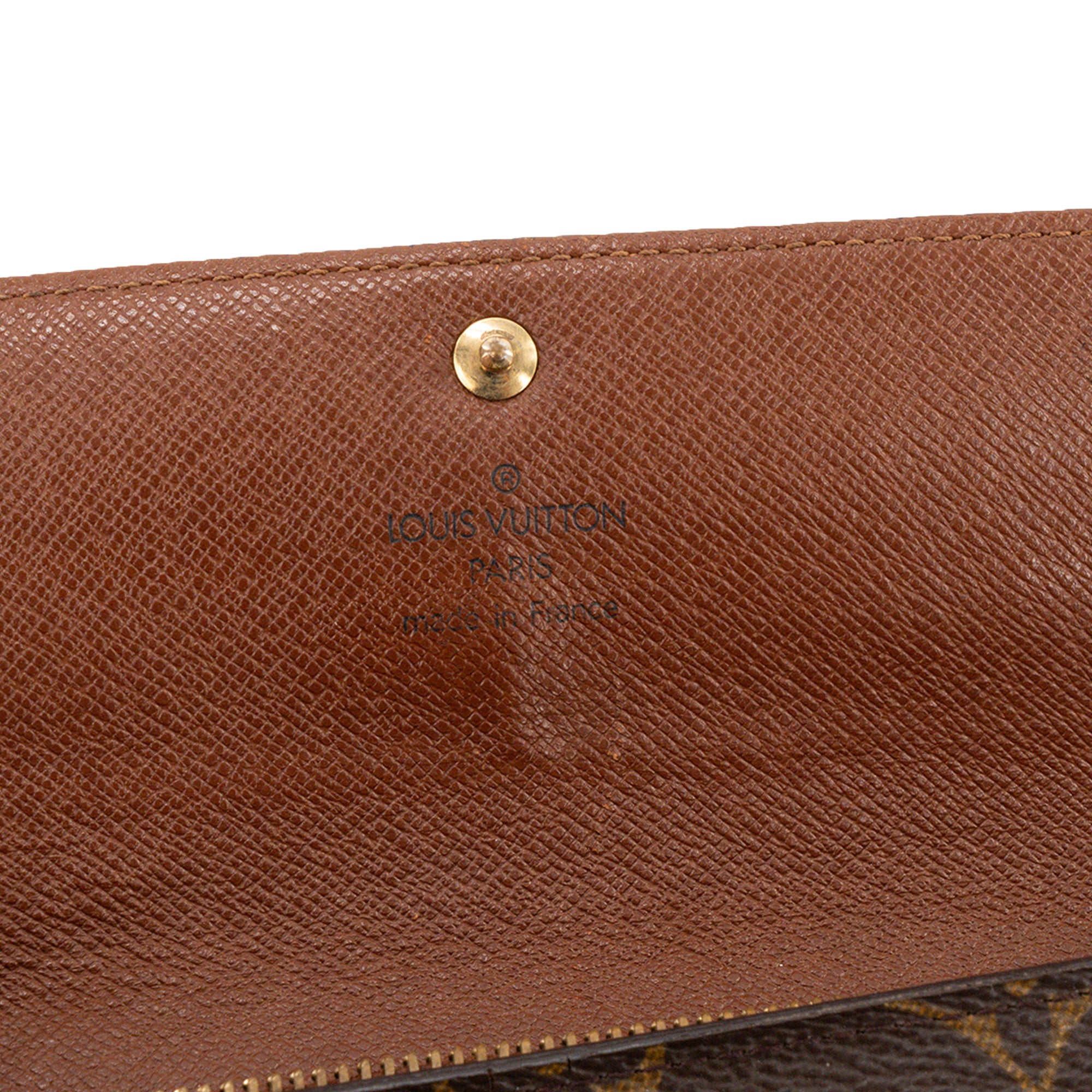 LOUIS VUITTON - Portefeuille Sarah Louis Vuitton en toile enduite monogrammée vintage