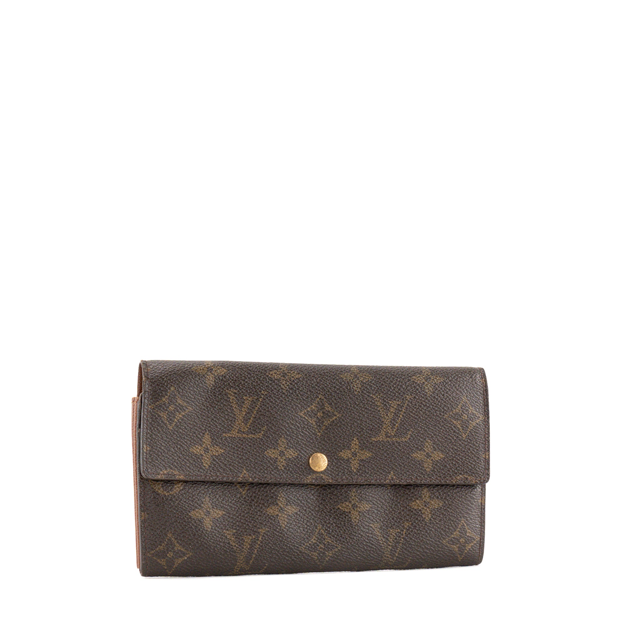 LOUIS VUITTON - Portefeuille Sarah Louis Vuitton en toile enduite monogrammée vintage