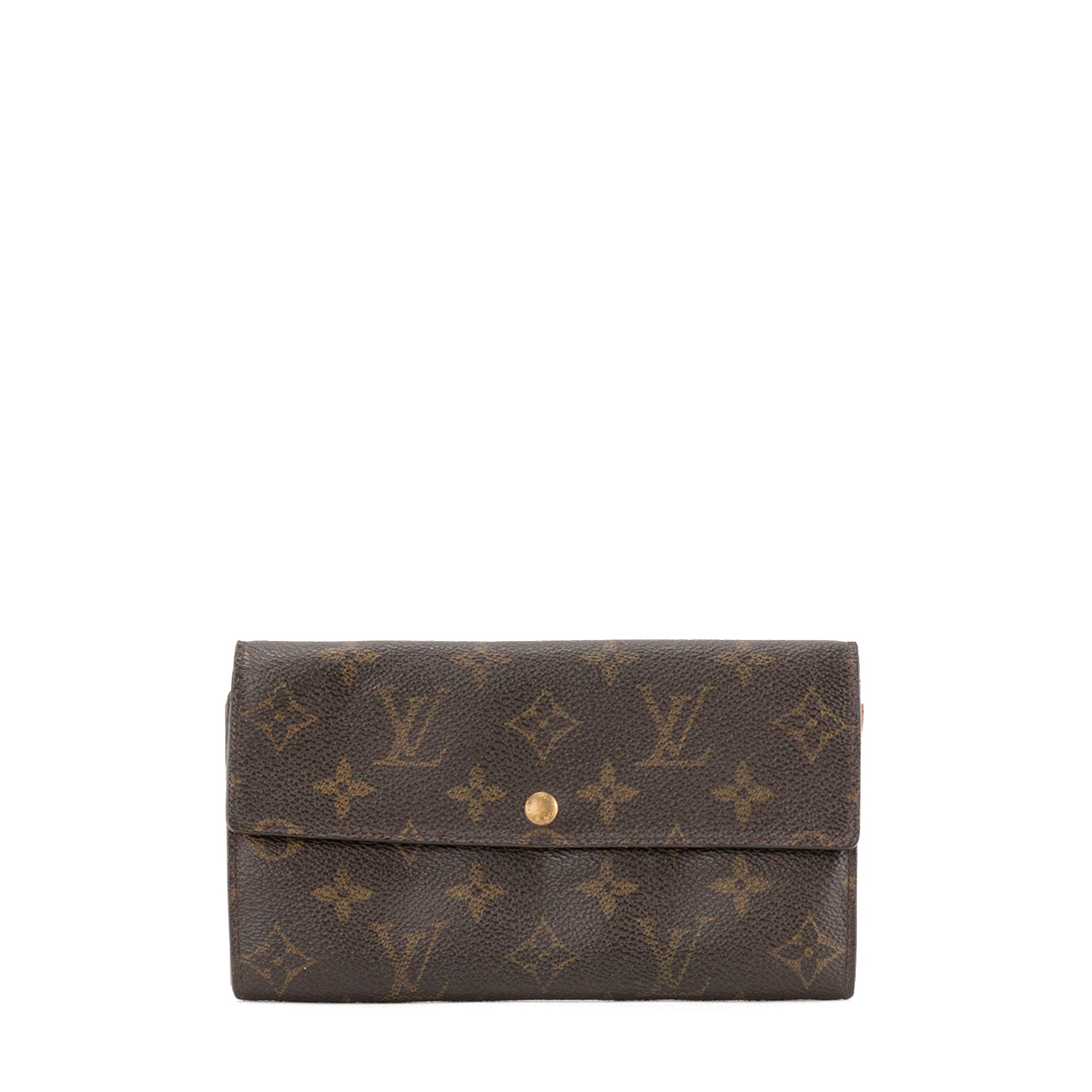 LOUIS VUITTON - Portefeuille Sarah Louis Vuitton en toile enduite monogrammée vintage