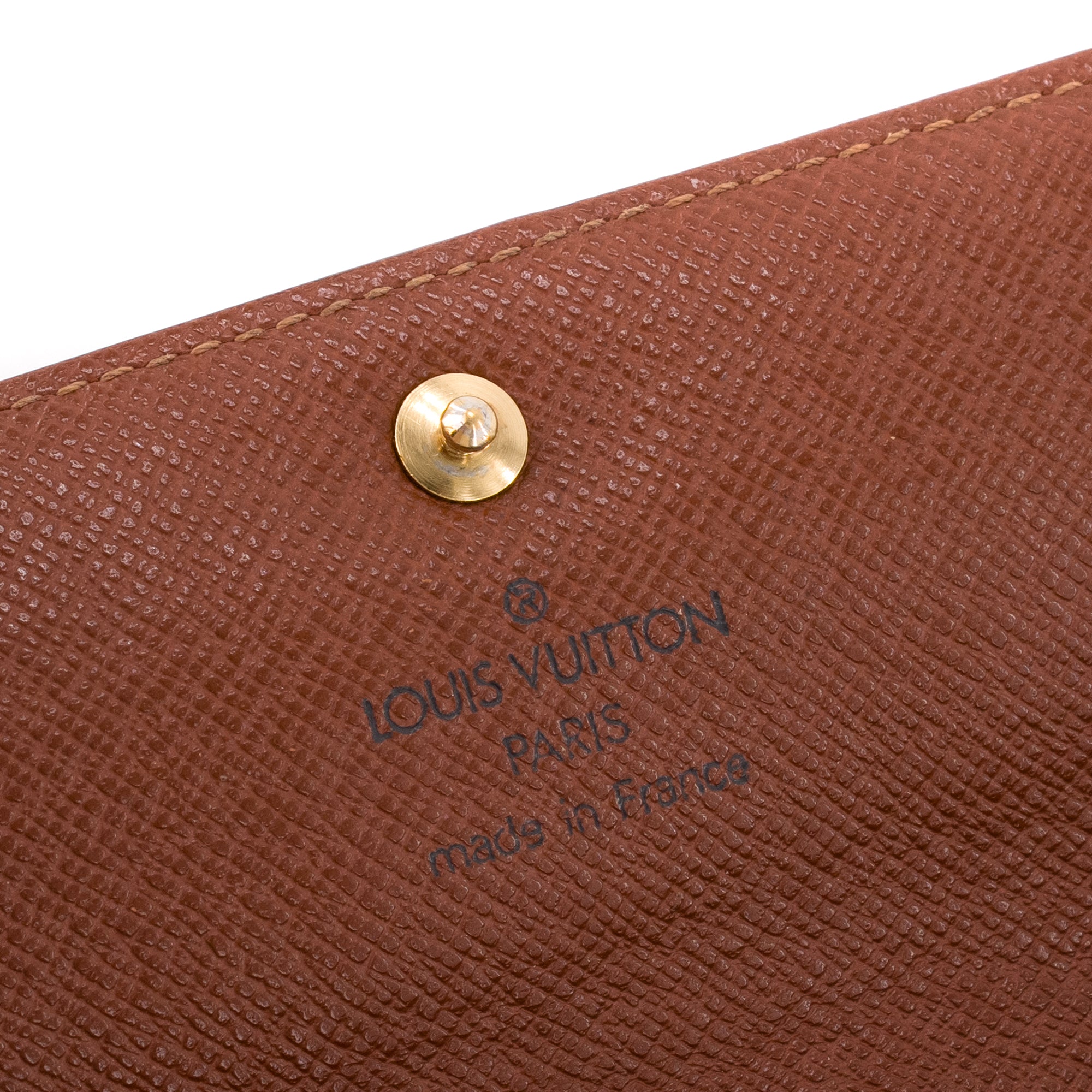 LOUIS VUITTON - Portefeuille Sarah Louis Vuitton en toile enduite monogrammée vintage