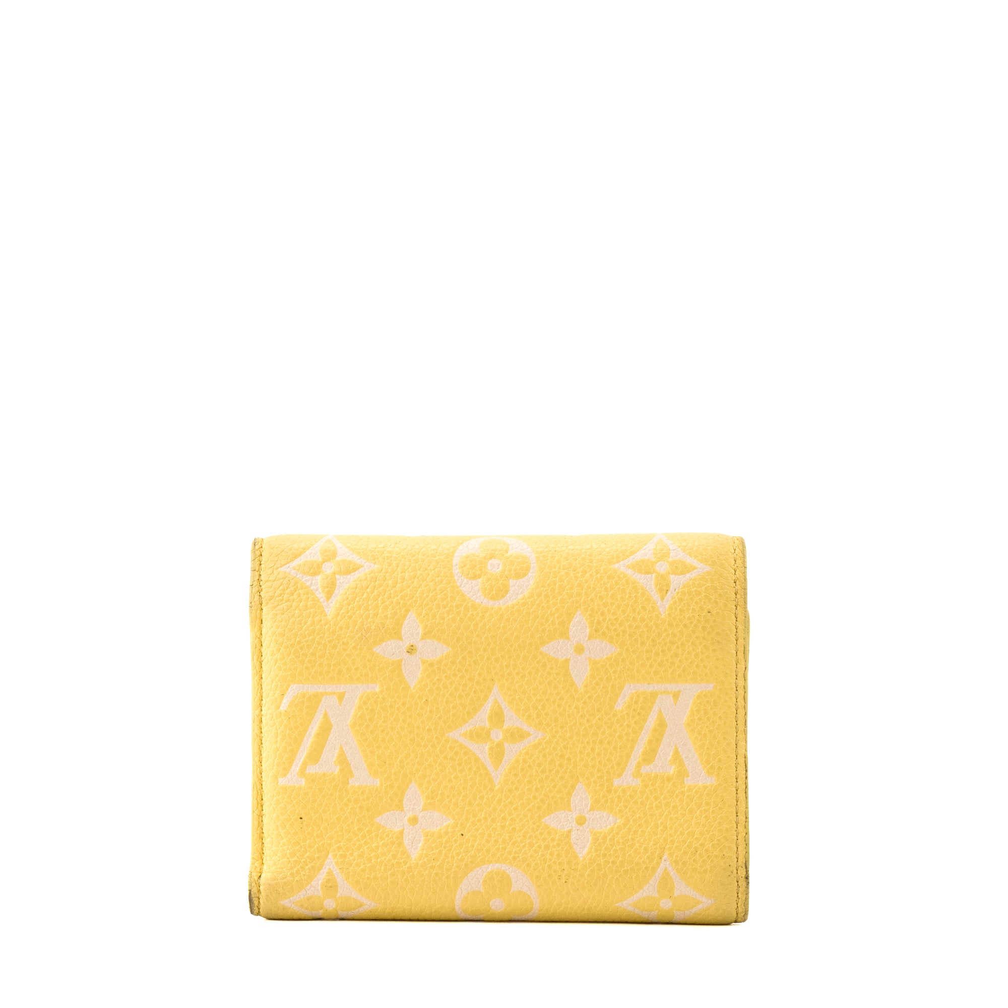 LOUIS VUITTON - Portefeuille Victorine Louis Vuitton en cuir empreinte jaune