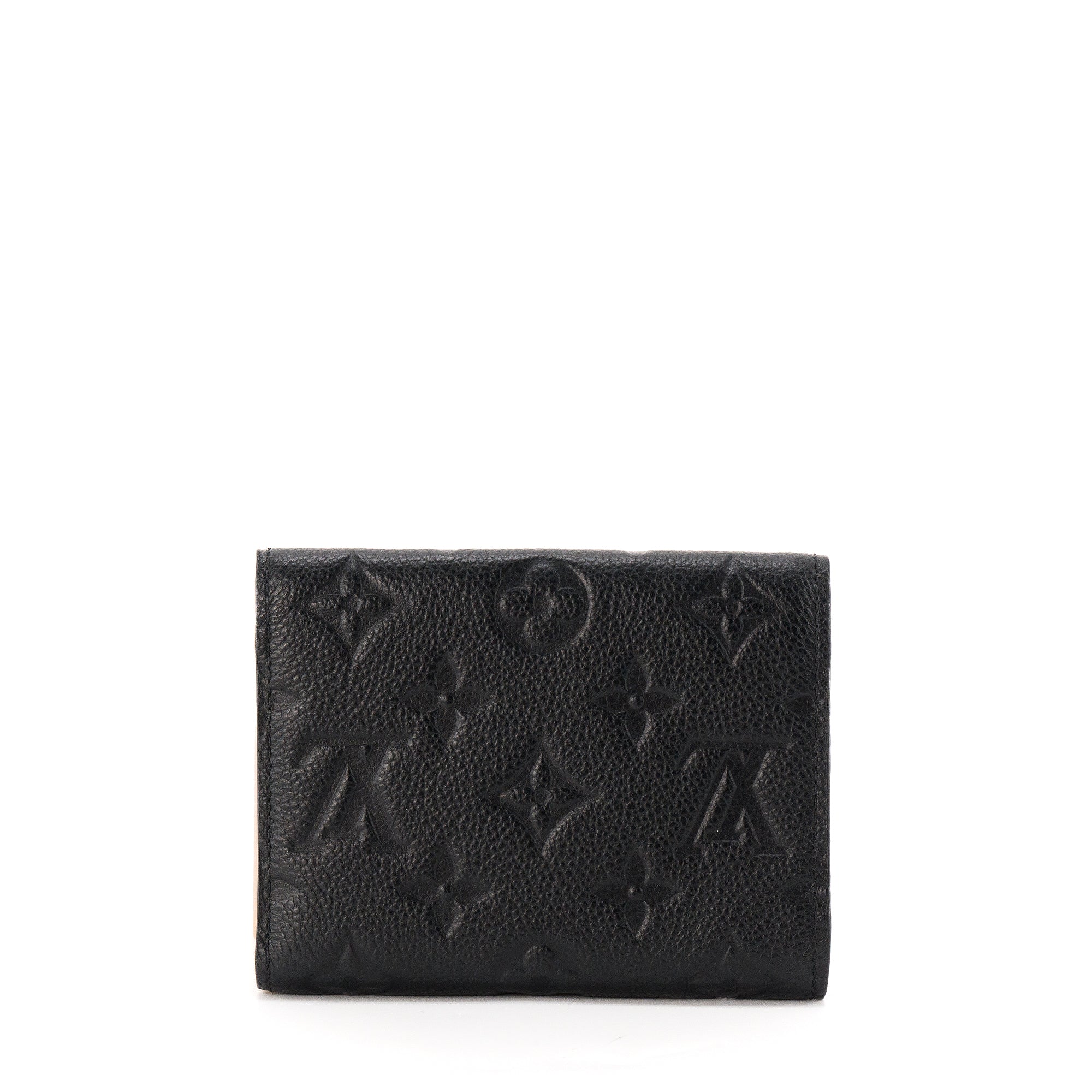 LOUIS VUITTON - Portefeuille Victorine Louis Vuitton en cuir grainé noir