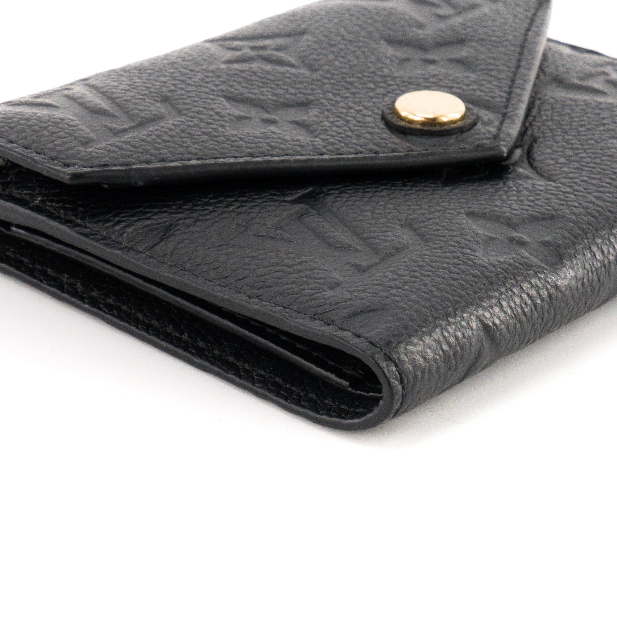 LOUIS VUITTON - Portefeuille Victorine Louis Vuitton en cuir grainé noir