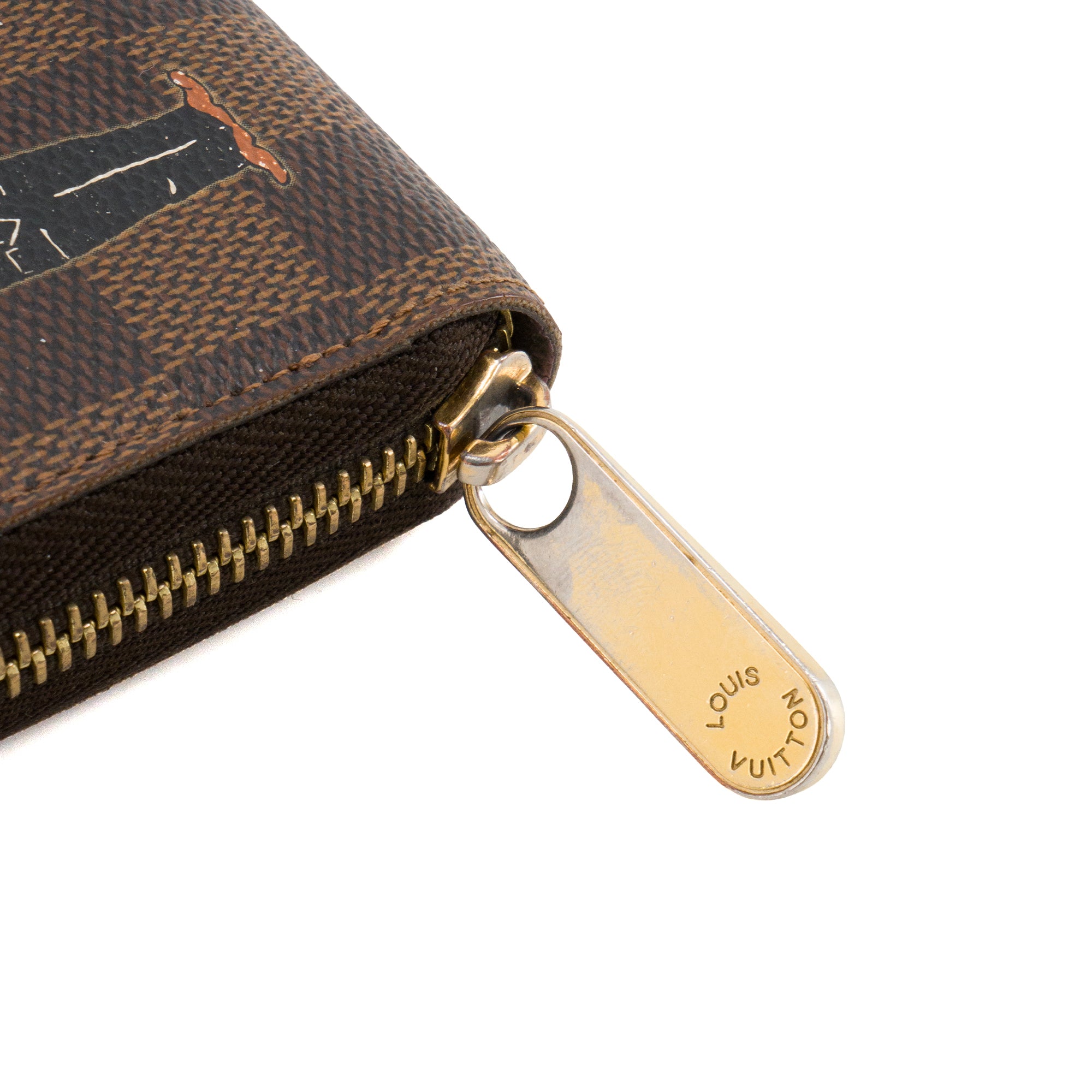 LOUIS VUITTON - Portefeuille Zippy Illustre Louis Vuitton en toile enduite damier édition limitée