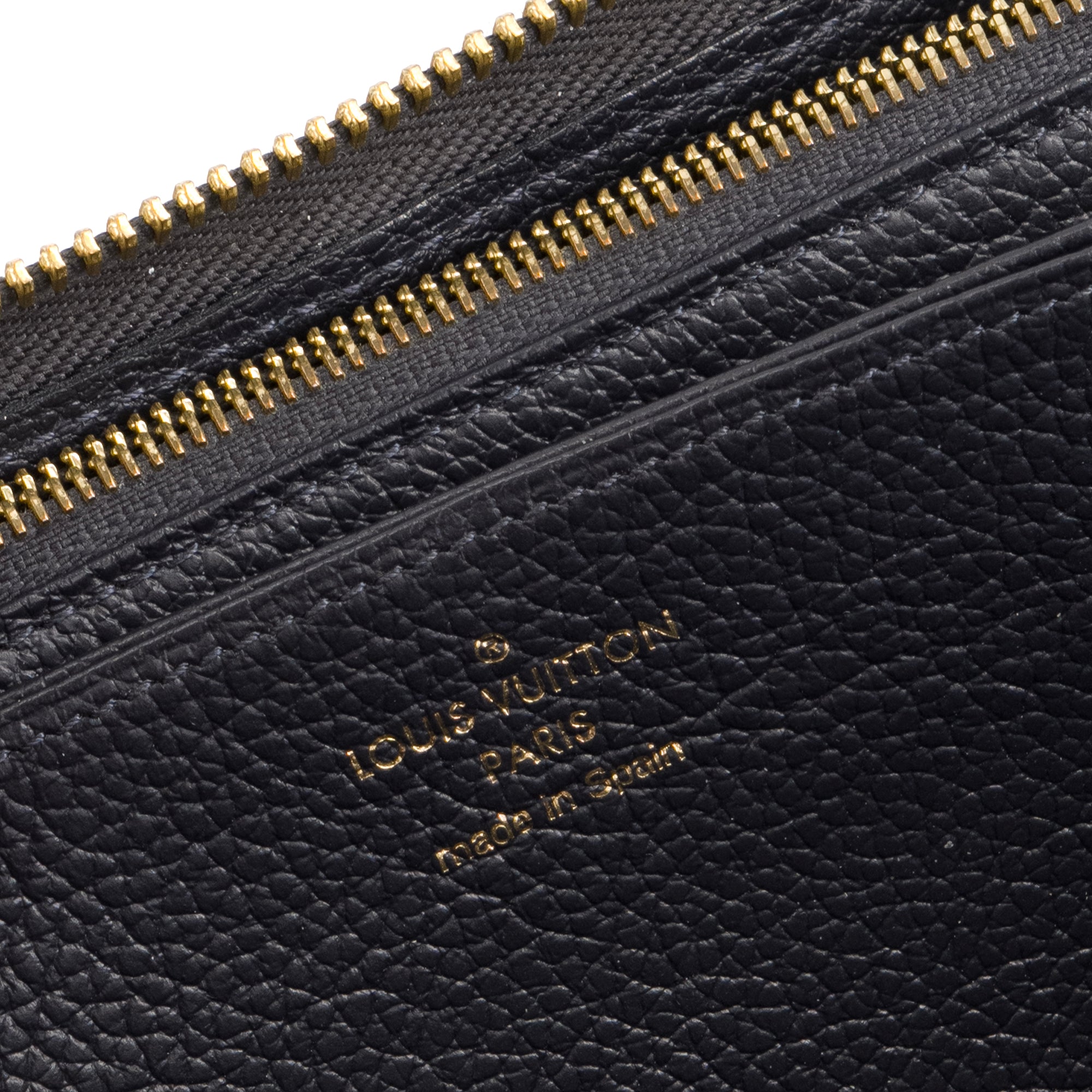 LOUIS VUITTON - Portefeuille Zippy Louis Vuitton en cuir empreinte bleu marine