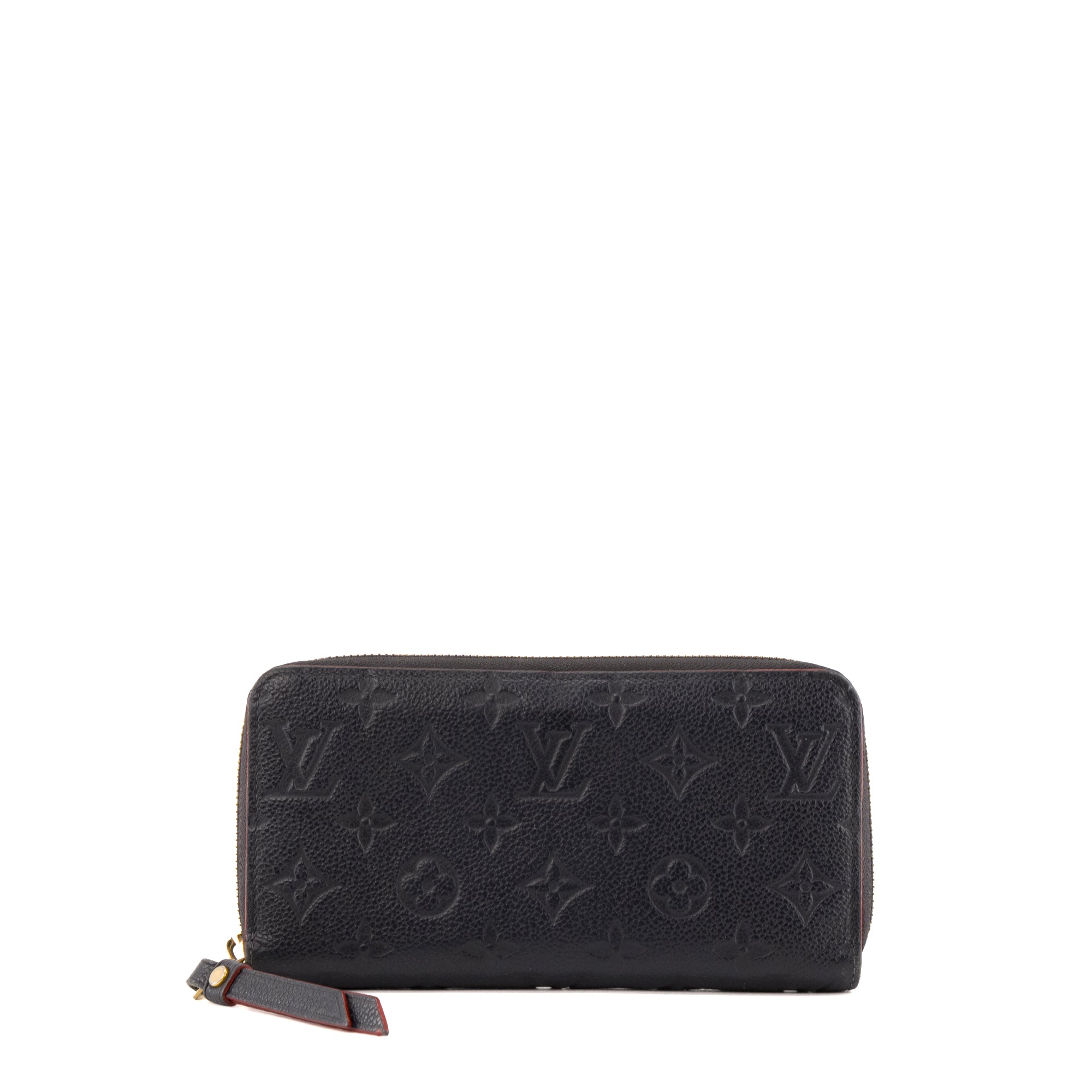 LOUIS VUITTON - Portefeuille Zippy Louis Vuitton en cuir empreinte bleu marine