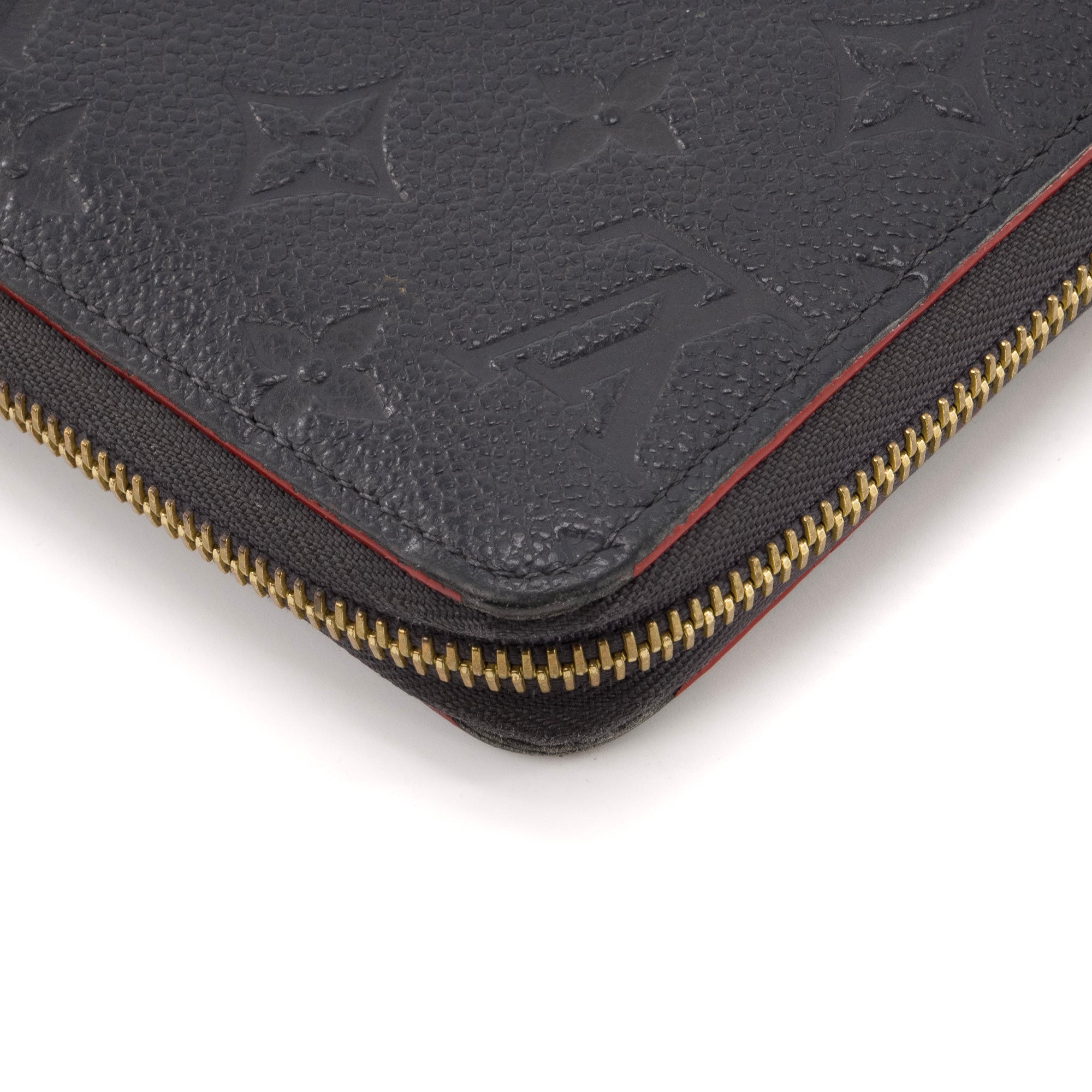 LOUIS VUITTON - Portefeuille Zippy Louis Vuitton en cuir empreinte bleu marine