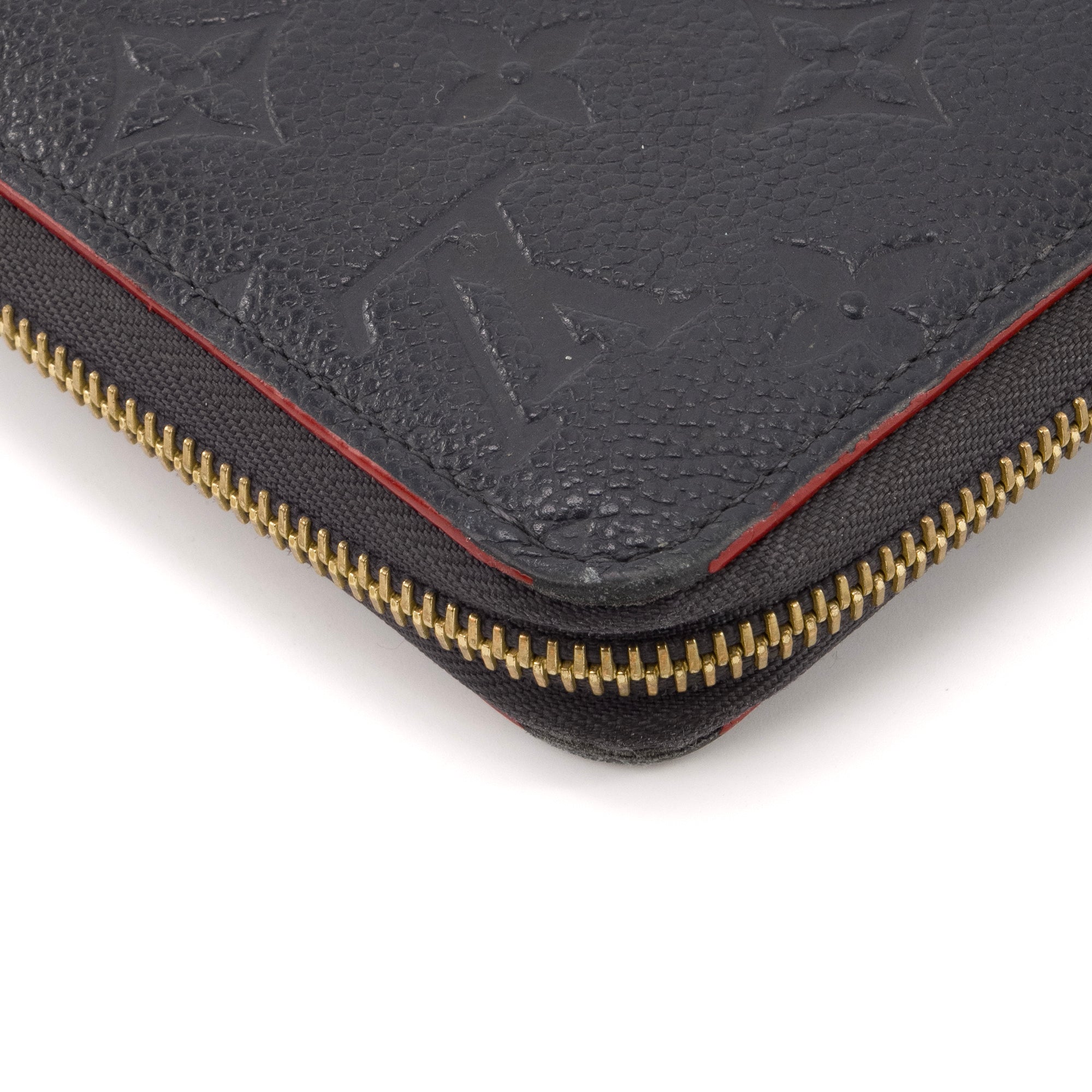 LOUIS VUITTON - Portefeuille Zippy Louis Vuitton en cuir empreinte bleu marine