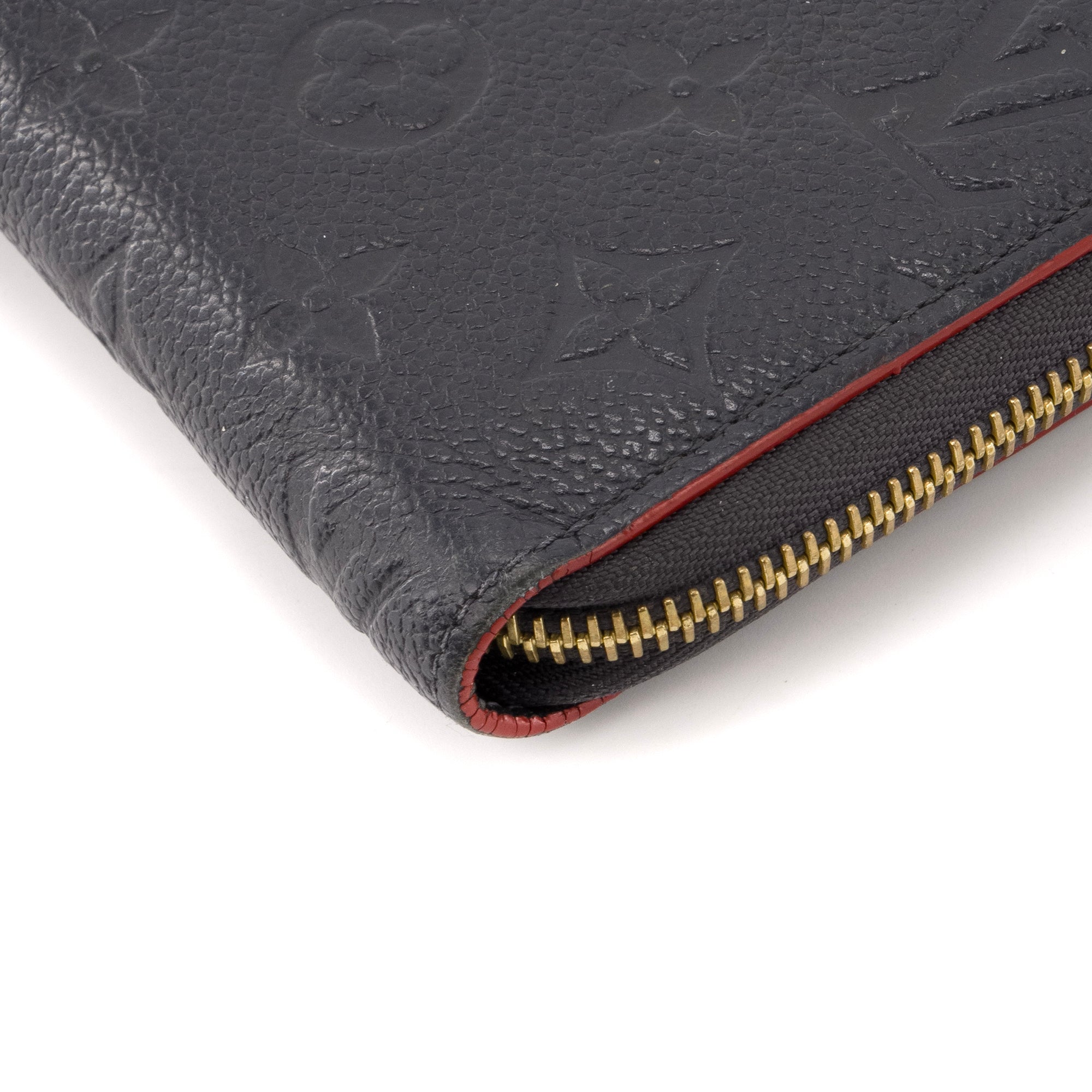 LOUIS VUITTON - Portefeuille Zippy Louis Vuitton en cuir empreinte bleu marine