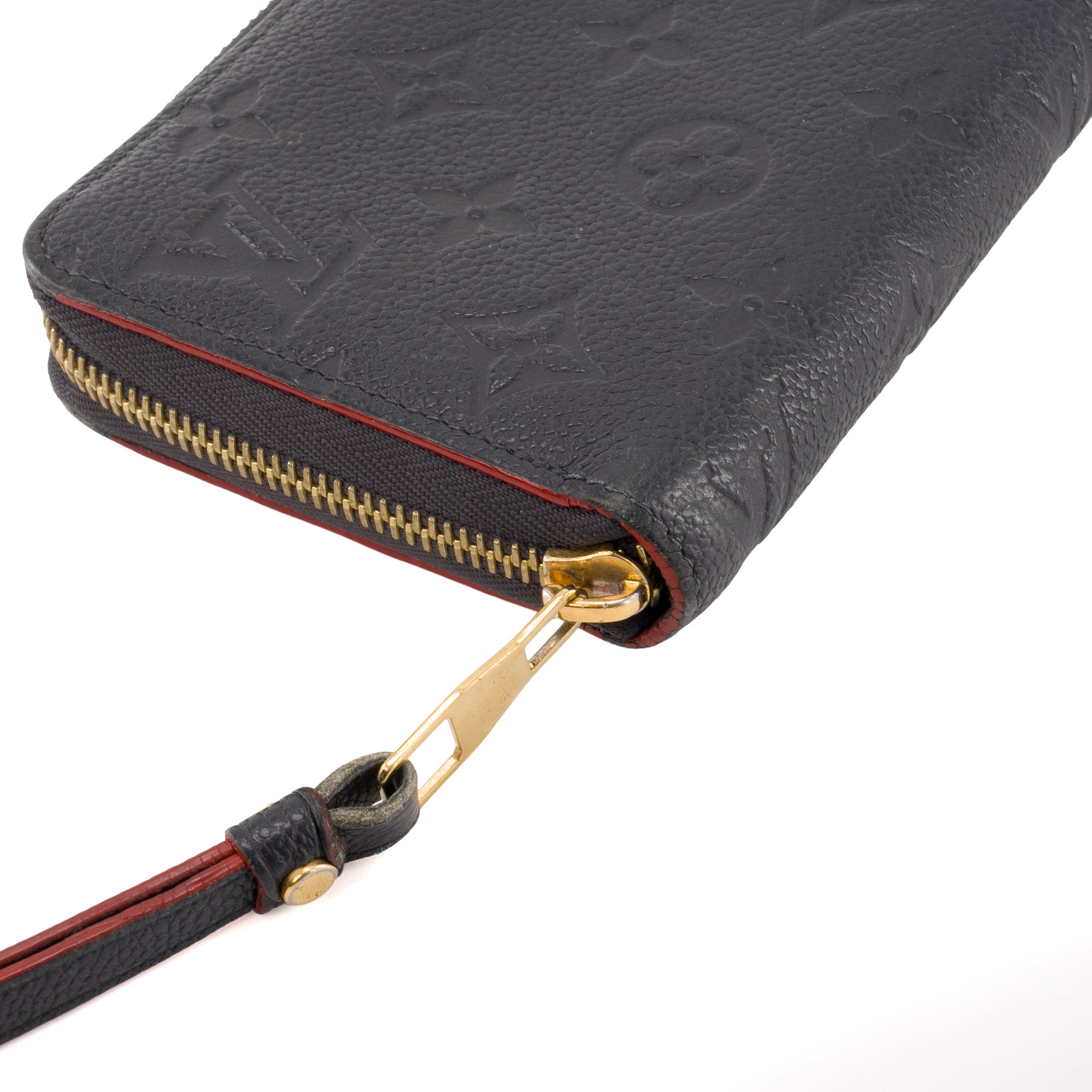 LOUIS VUITTON - Portefeuille Zippy Louis Vuitton en cuir empreinte bleu marine