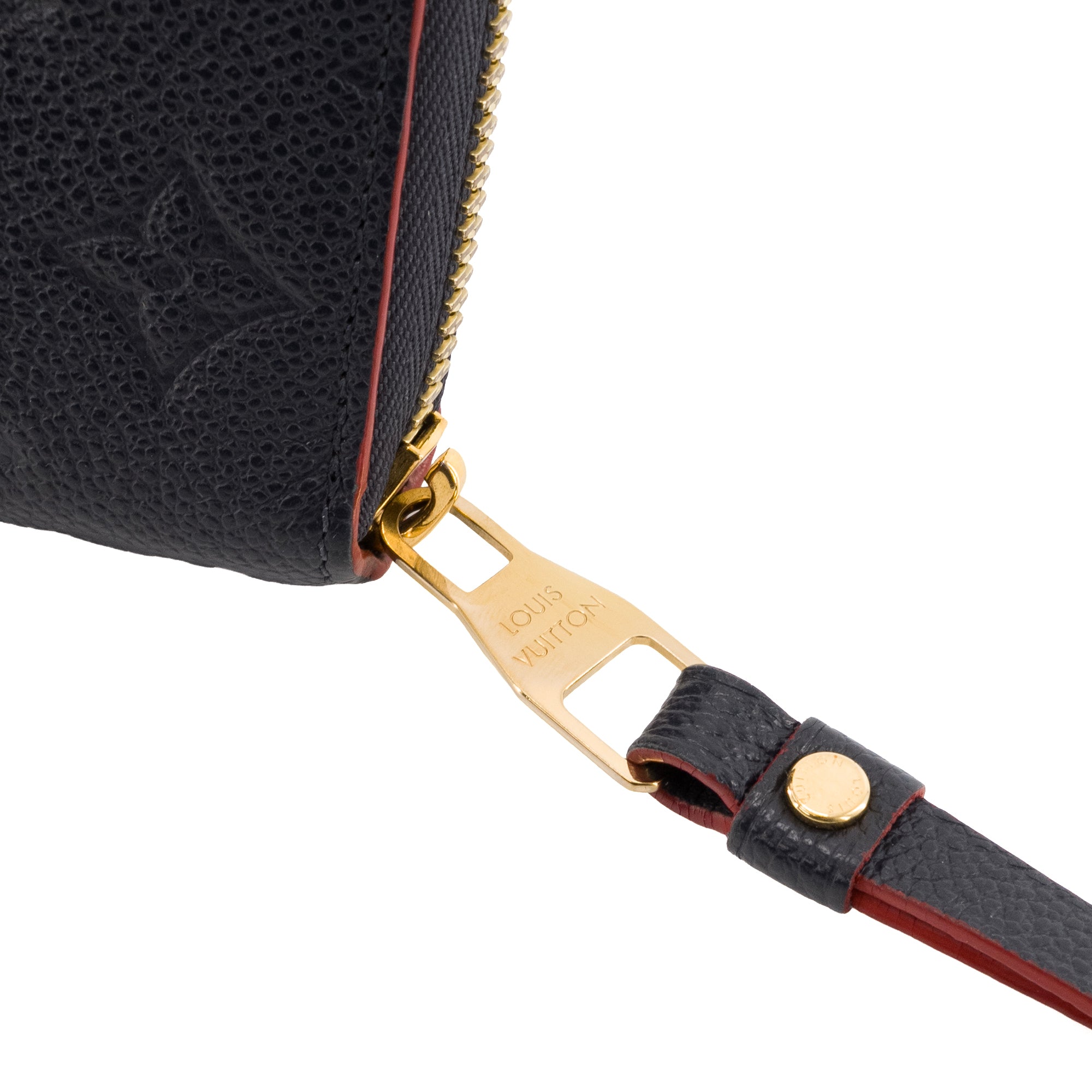 LOUIS VUITTON - Portefeuille Zippy Louis Vuitton en cuir empreinte bleu marine