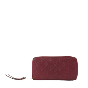 LOUIS VUITTON - Portefeuille Zippy Louis Vuitton en cuir empreinte bordeaux