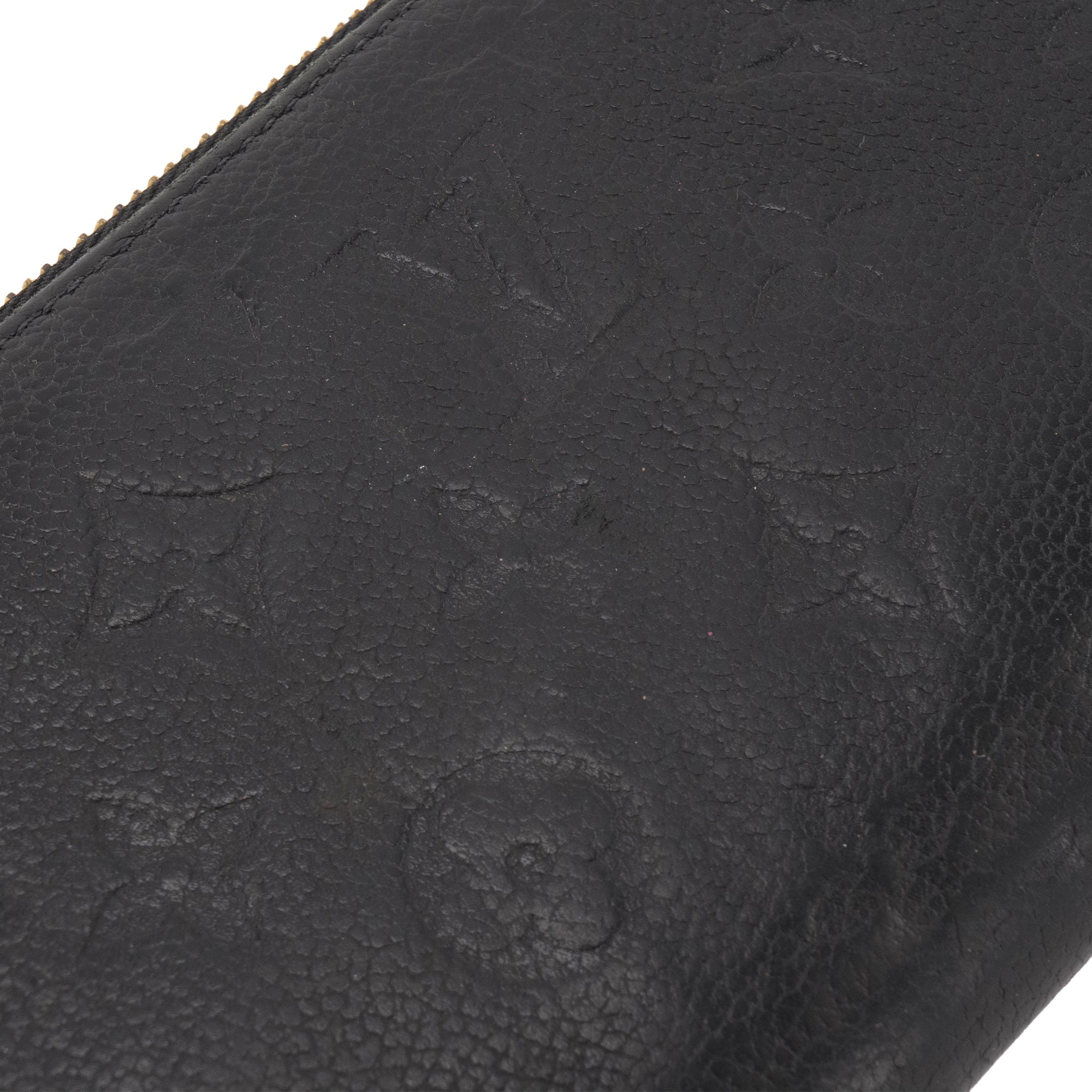 LOUIS VUITTON - Portefeuille Zippy Louis Vuitton en cuir empreinte noir