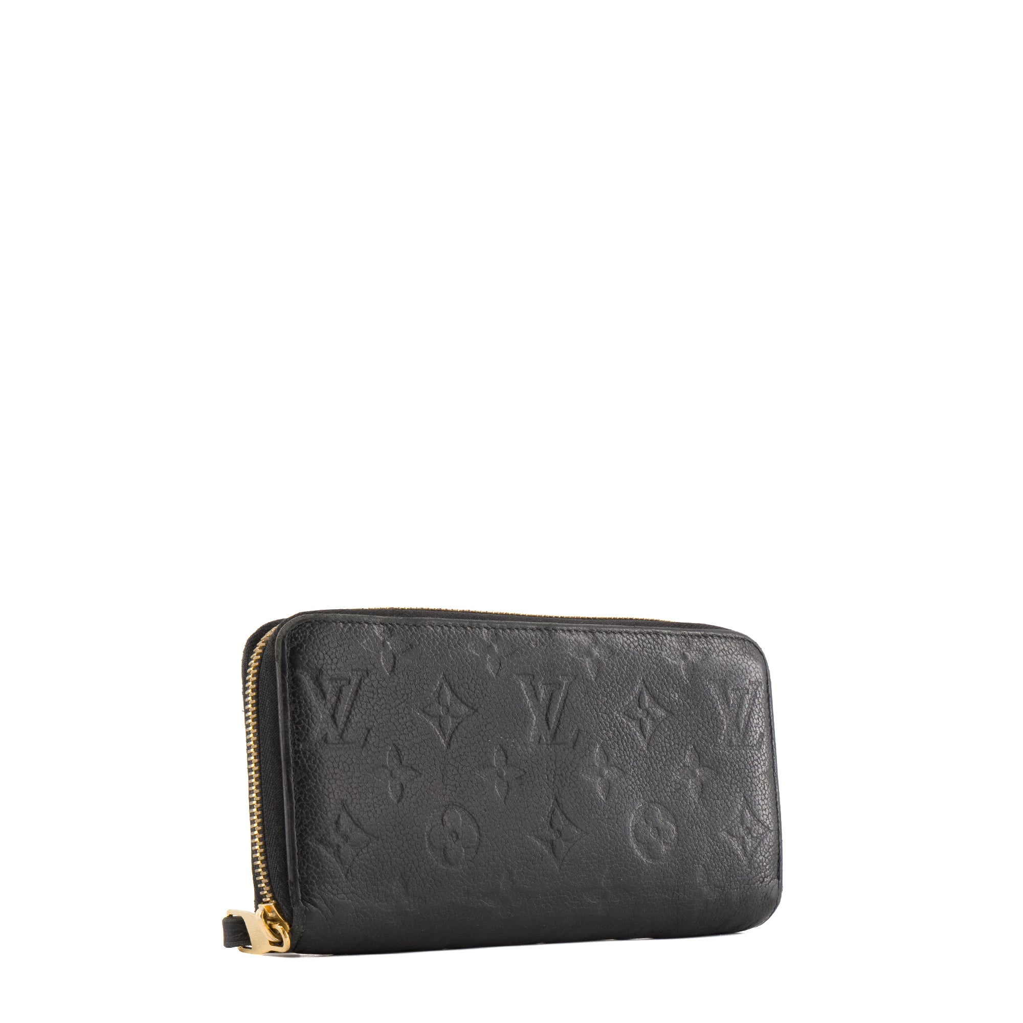 LOUIS VUITTON - Portefeuille Zippy Louis Vuitton en cuir empreinte noir