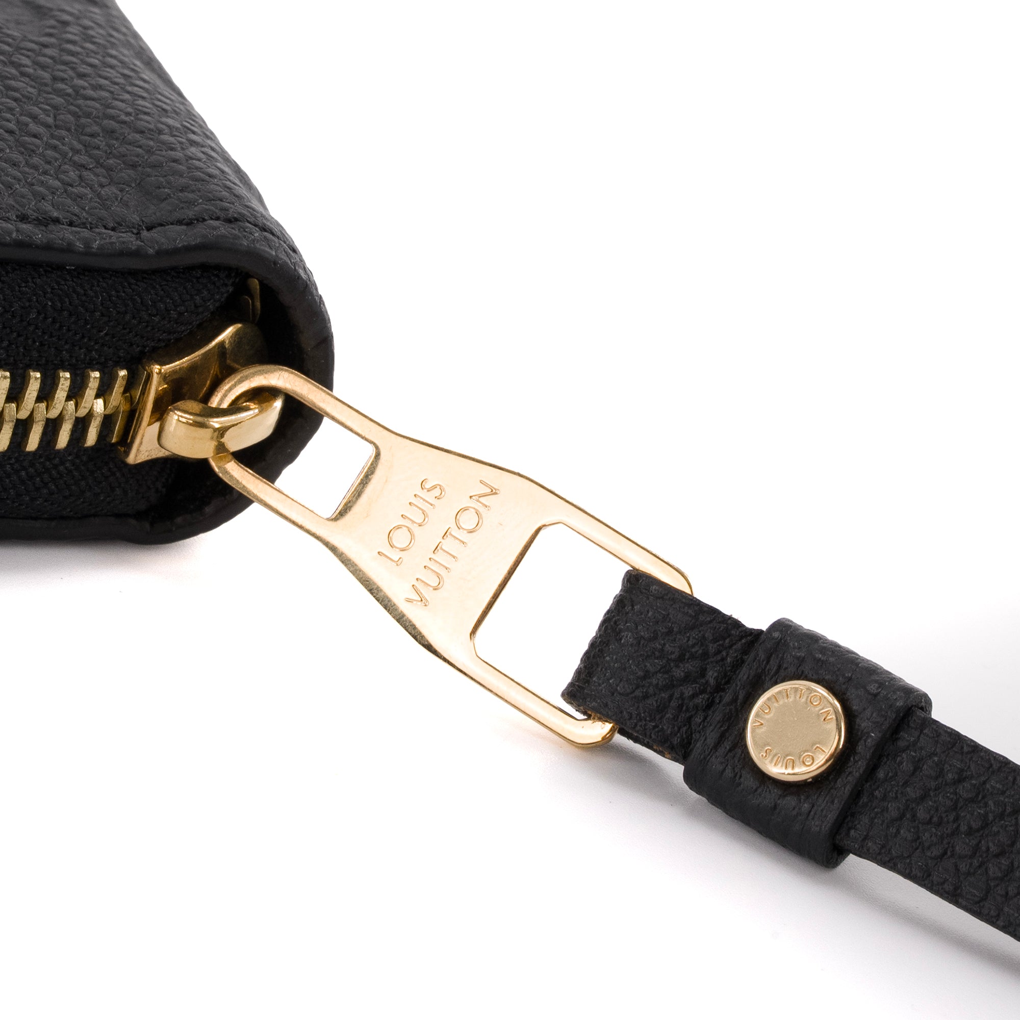 LOUIS VUITTON - Portefeuille Zippy Louis Vuitton en cuir empreinte noir