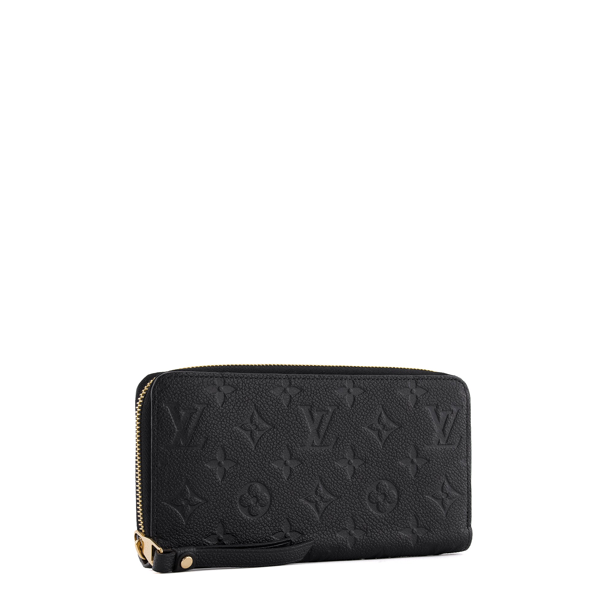 LOUIS VUITTON - Portefeuille Zippy Louis Vuitton en cuir empreinte noir