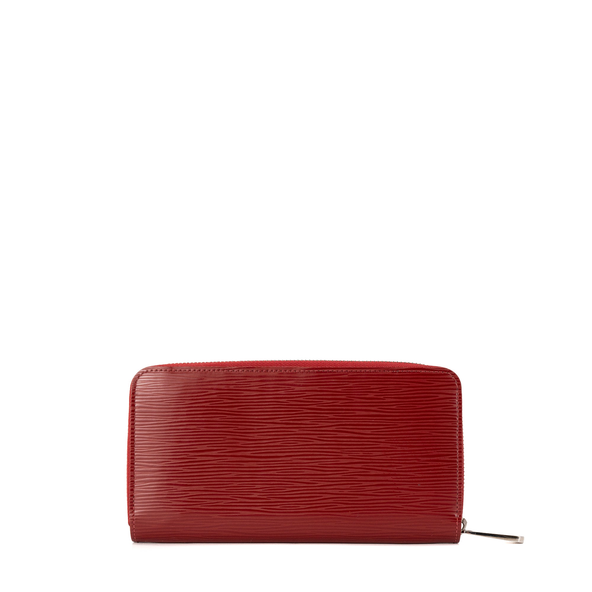 LOUIS VUITTON - Portefeuille Zippy Louis Vuitton en cuir épi rouge