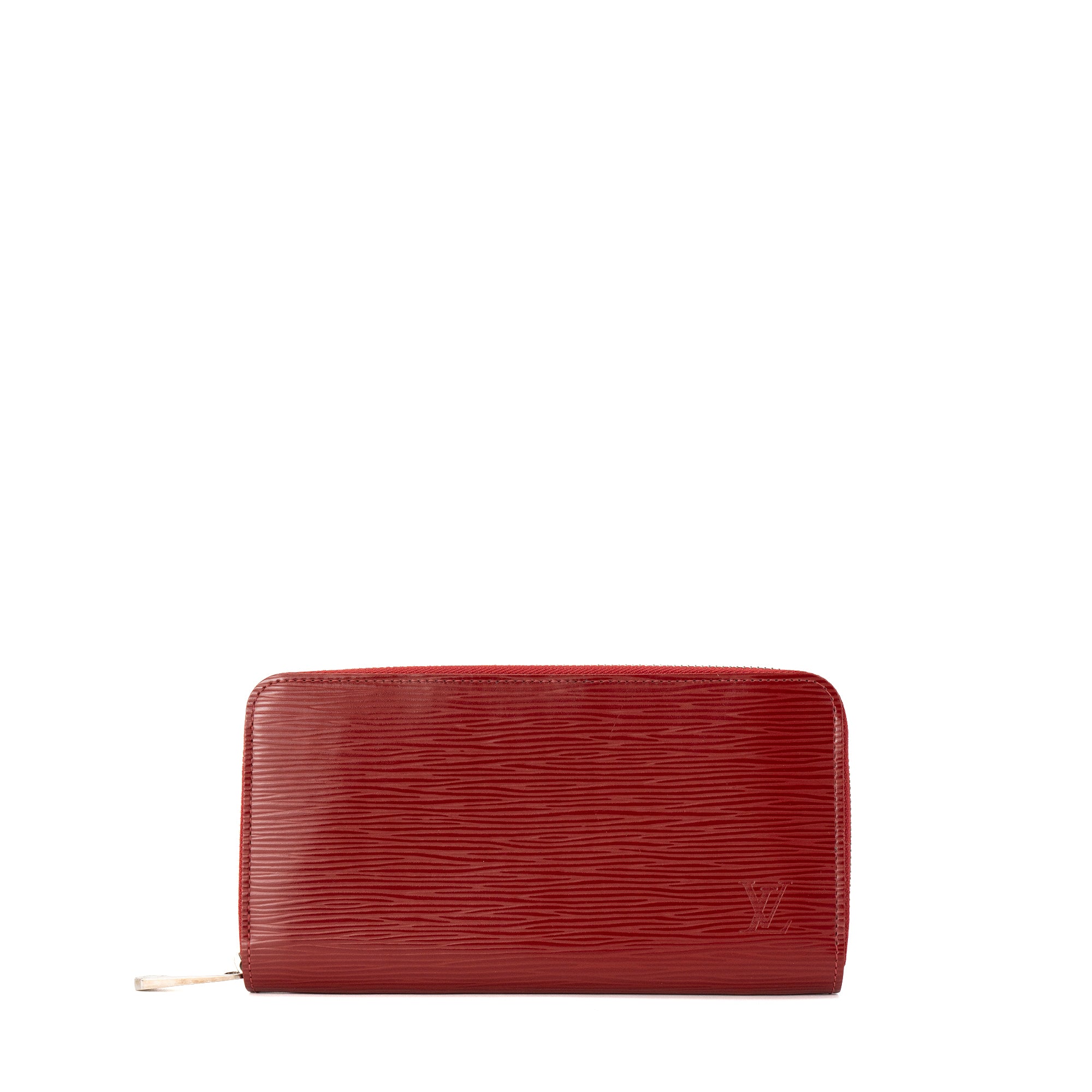 LOUIS VUITTON - Portefeuille Zippy Louis Vuitton en cuir épi rouge