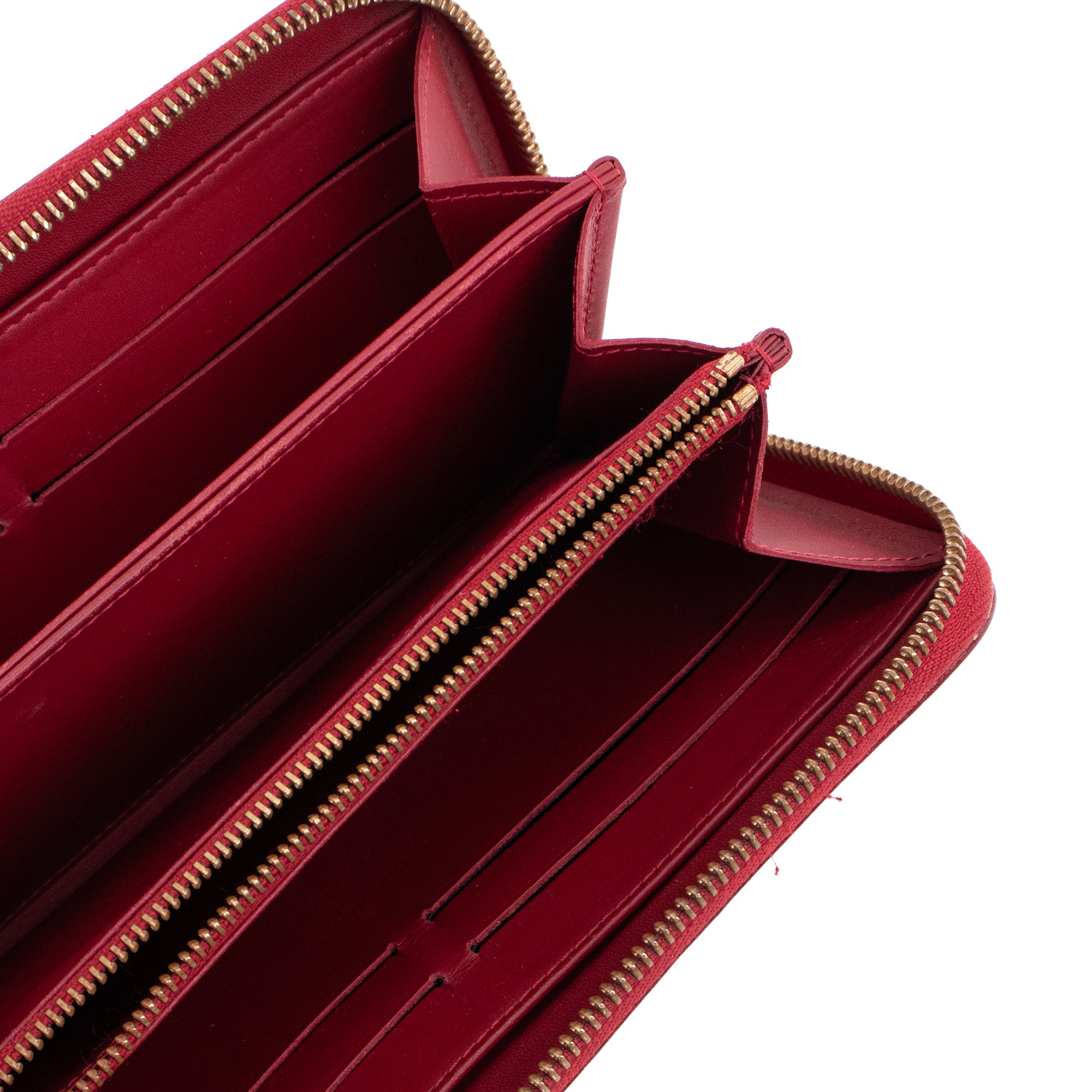 LOUIS VUITTON - Louis Vuitton Zippy wallet in red patent leather