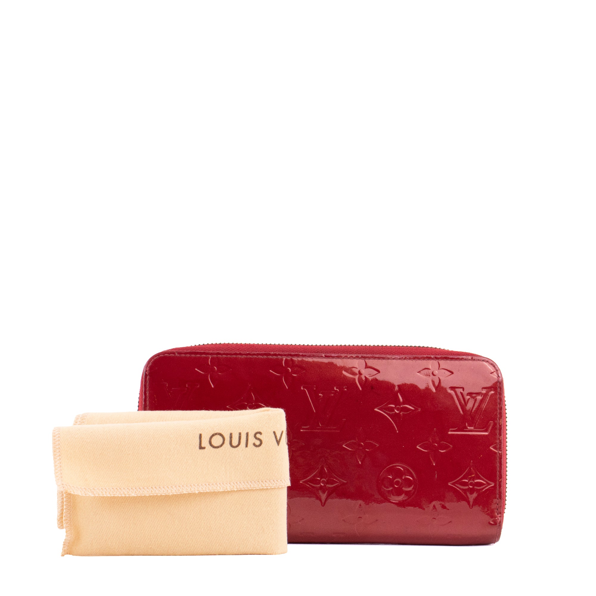 LOUIS VUITTON - Louis Vuitton Zippy wallet in red patent leather
