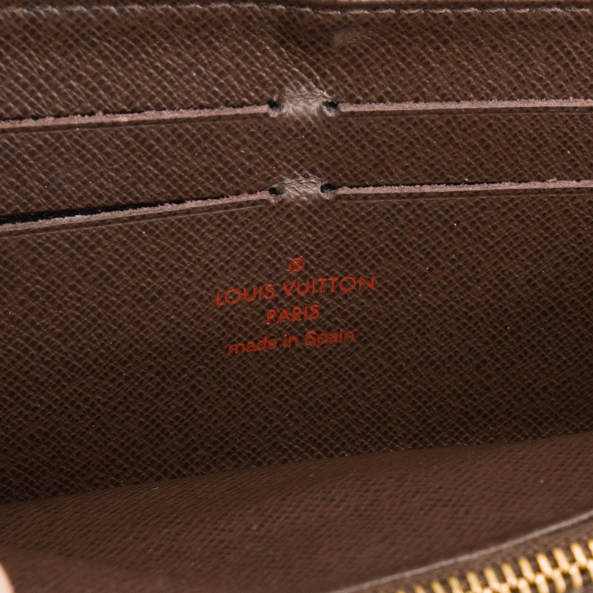 LOUIS VUITTON - Portefeuille Zippy Louis Vuitton en toile damier ébène vintage