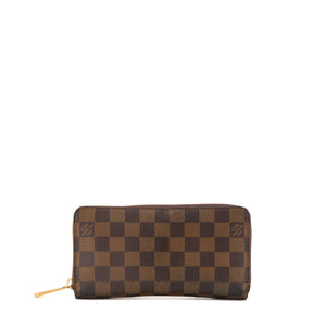LOUIS VUITTON - Portefeuille Zippy Louis Vuitton en toile damier ébène vintage