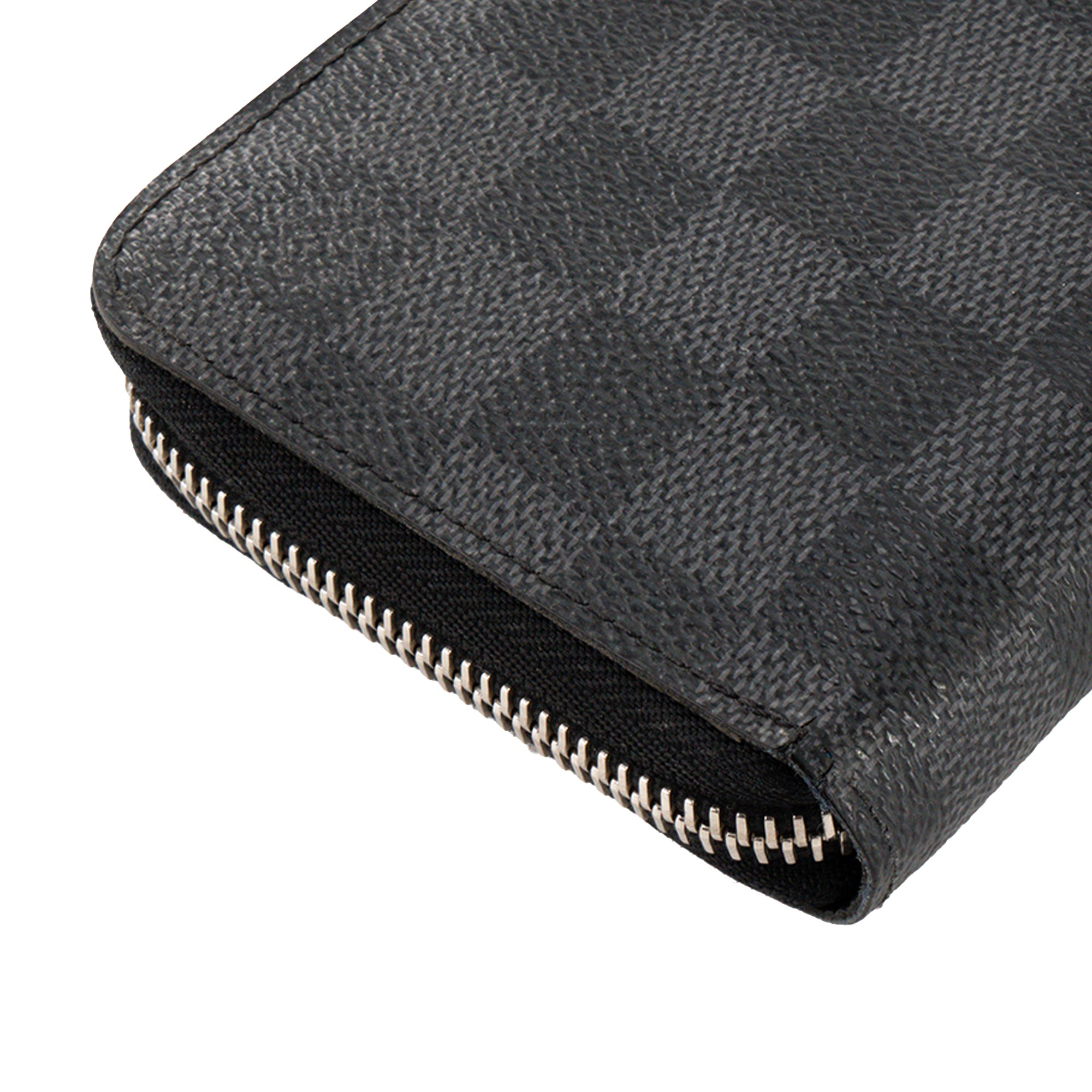 LOUIS VUITTON - Portefeuille Zippy Louis Vuitton en toile damier graphite