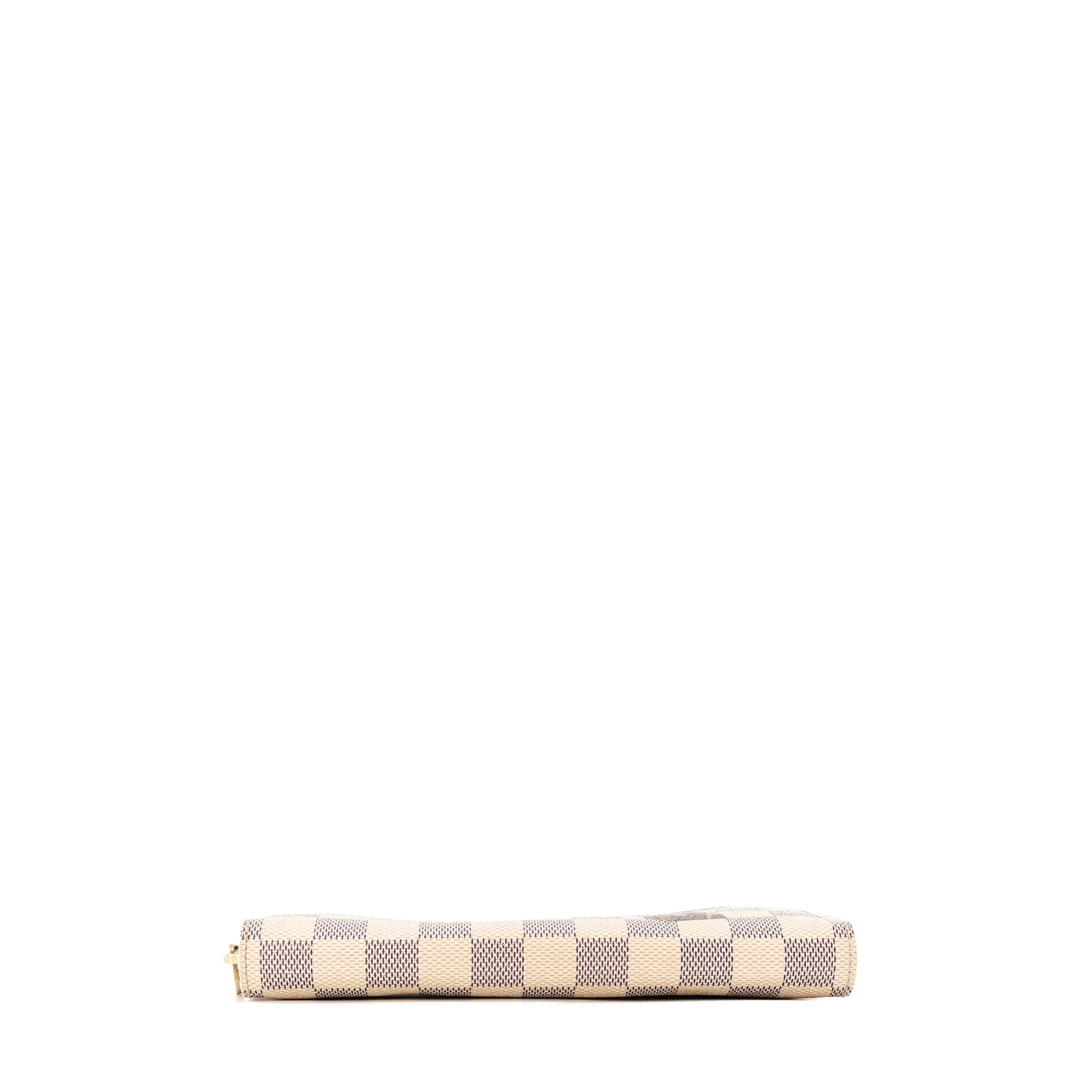 LOUIS VUITTON - Portefeuille Zippy Louis Vuitton en toile enduite damier azur édition limitée