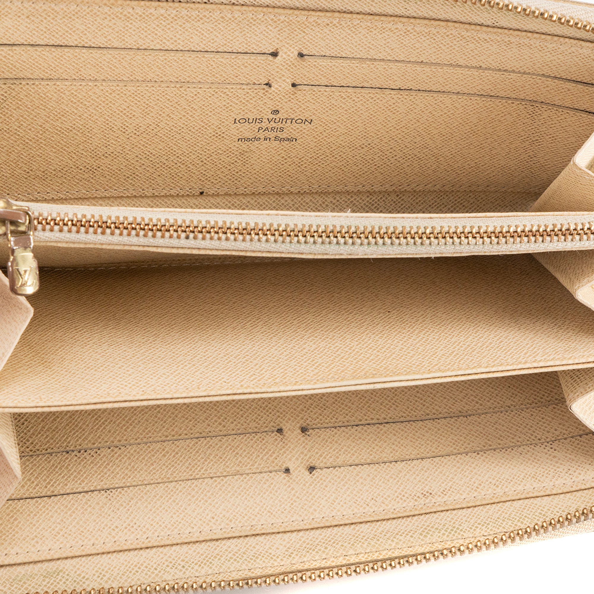 LOUIS VUITTON - Portefeuille Zippy Louis Vuitton en toile enduite damier azur