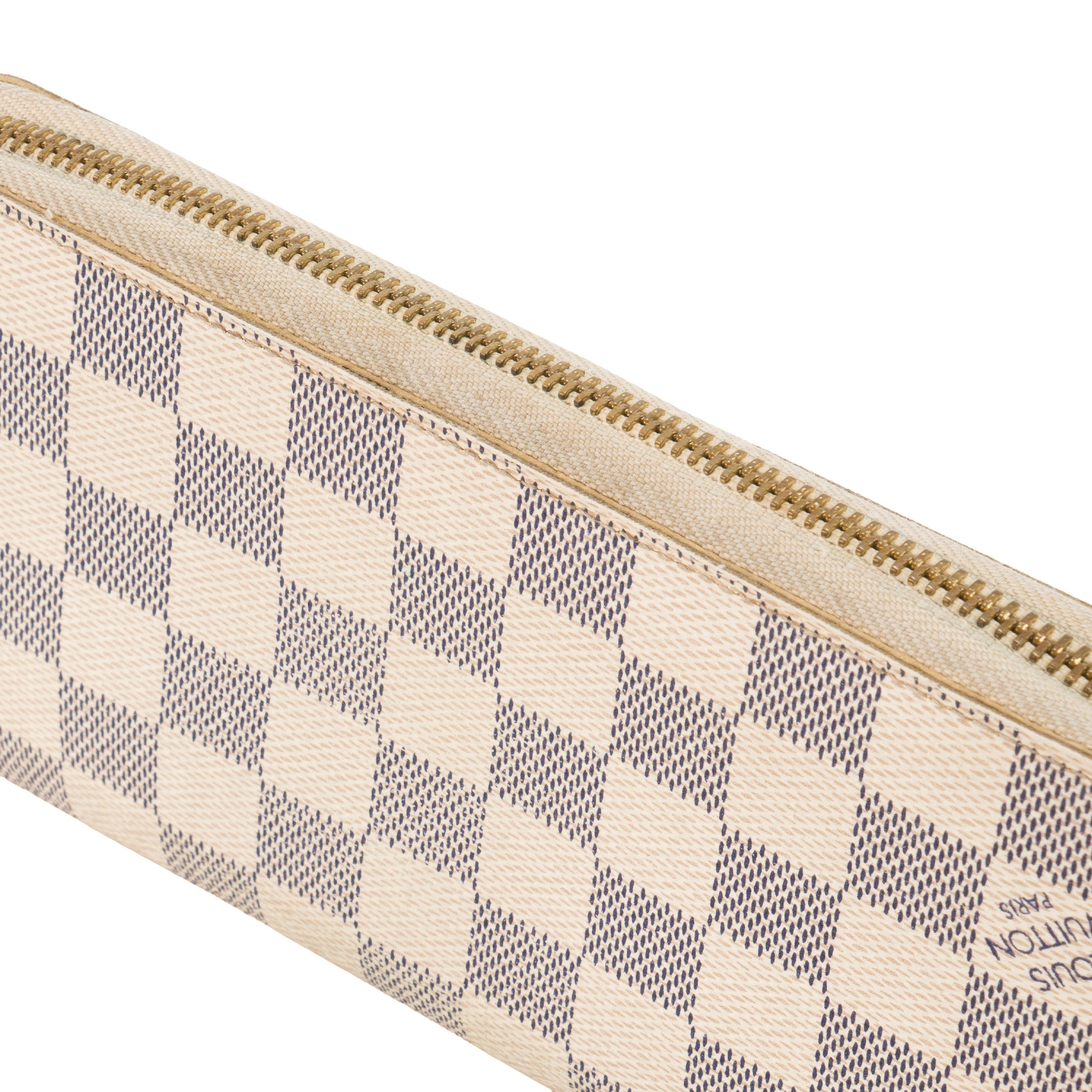 LOUIS VUITTON - Portefeuille Zippy Louis Vuitton en toile enduite damier azur
