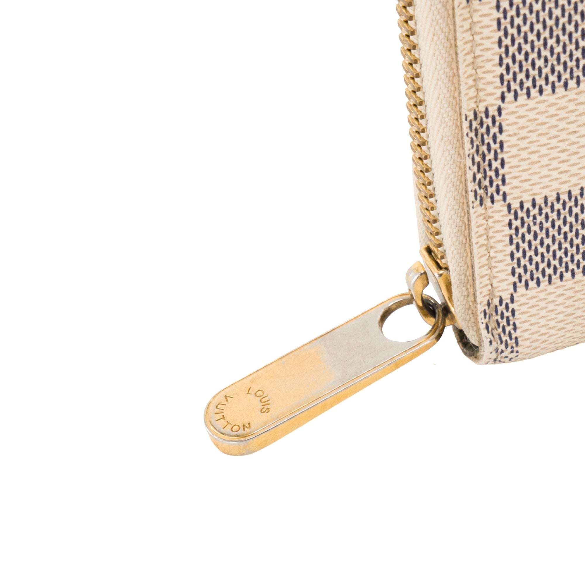 LOUIS VUITTON - Portefeuille Zippy Louis Vuitton en toile enduite damier azur